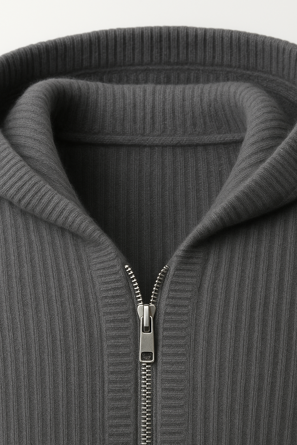 Velani Hooded Knit Dark grey