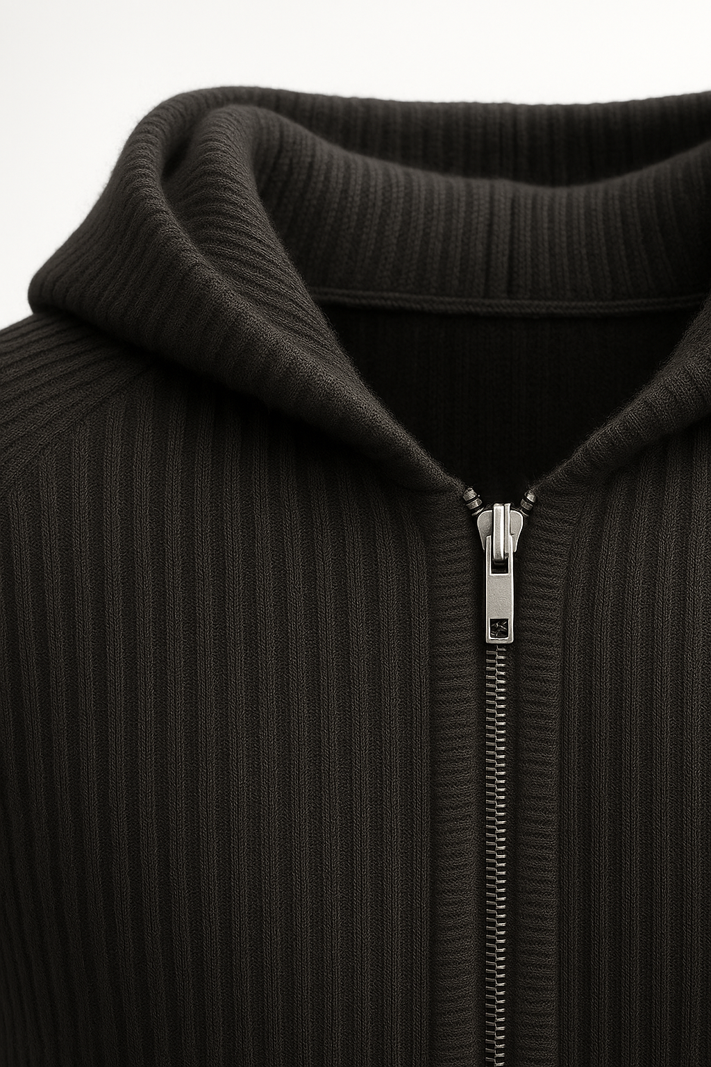 Velani Hooded Knit Black