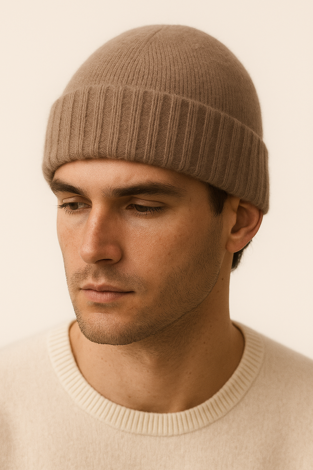 Ivaro Cashmere Beanie Brown