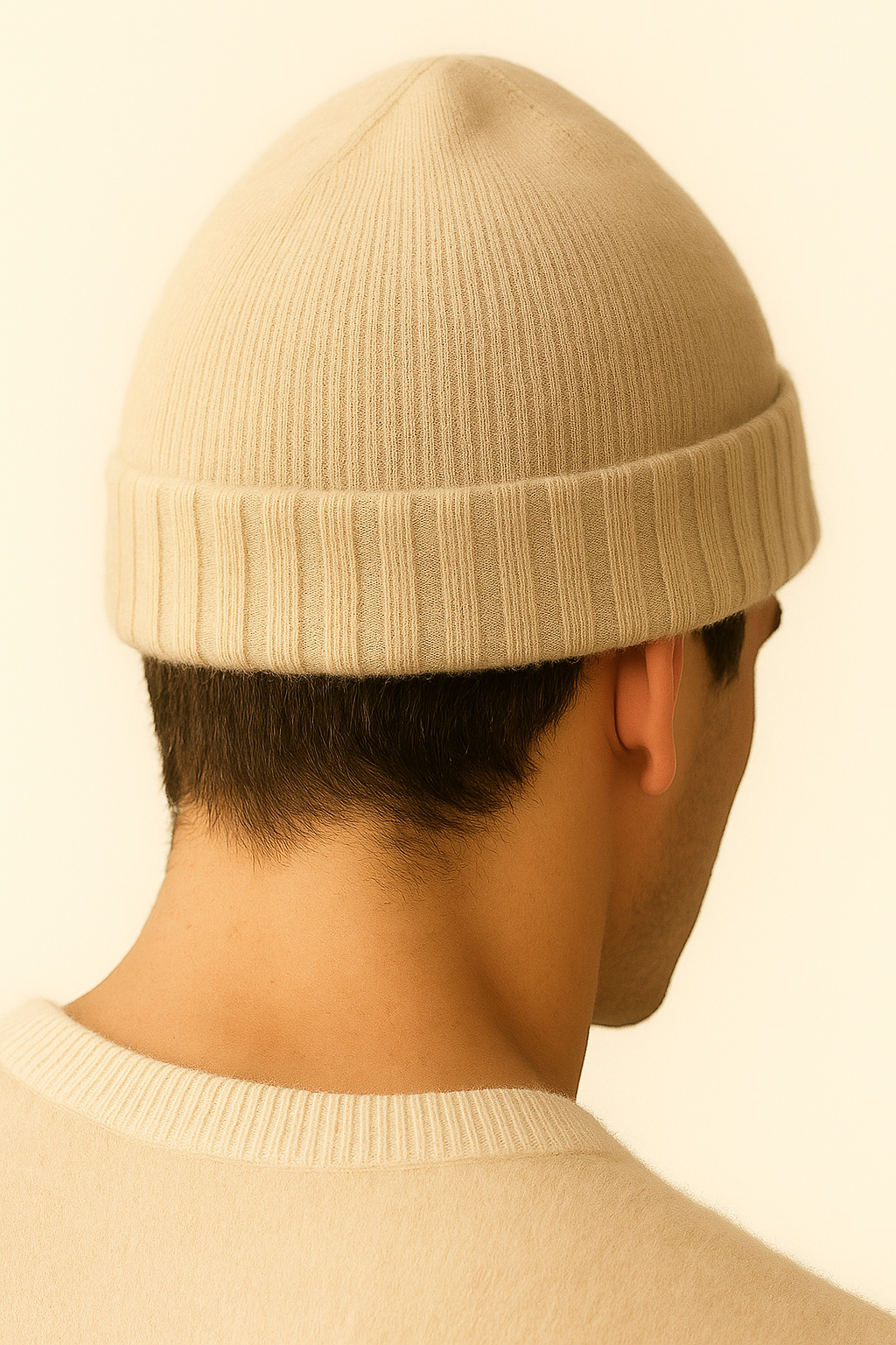 Ivaro Cashmere Beanie Beige