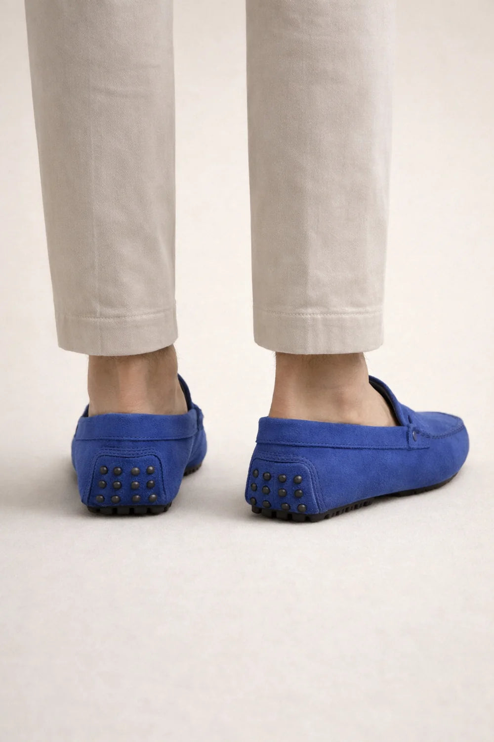 Suede Driver Loafers Blue
