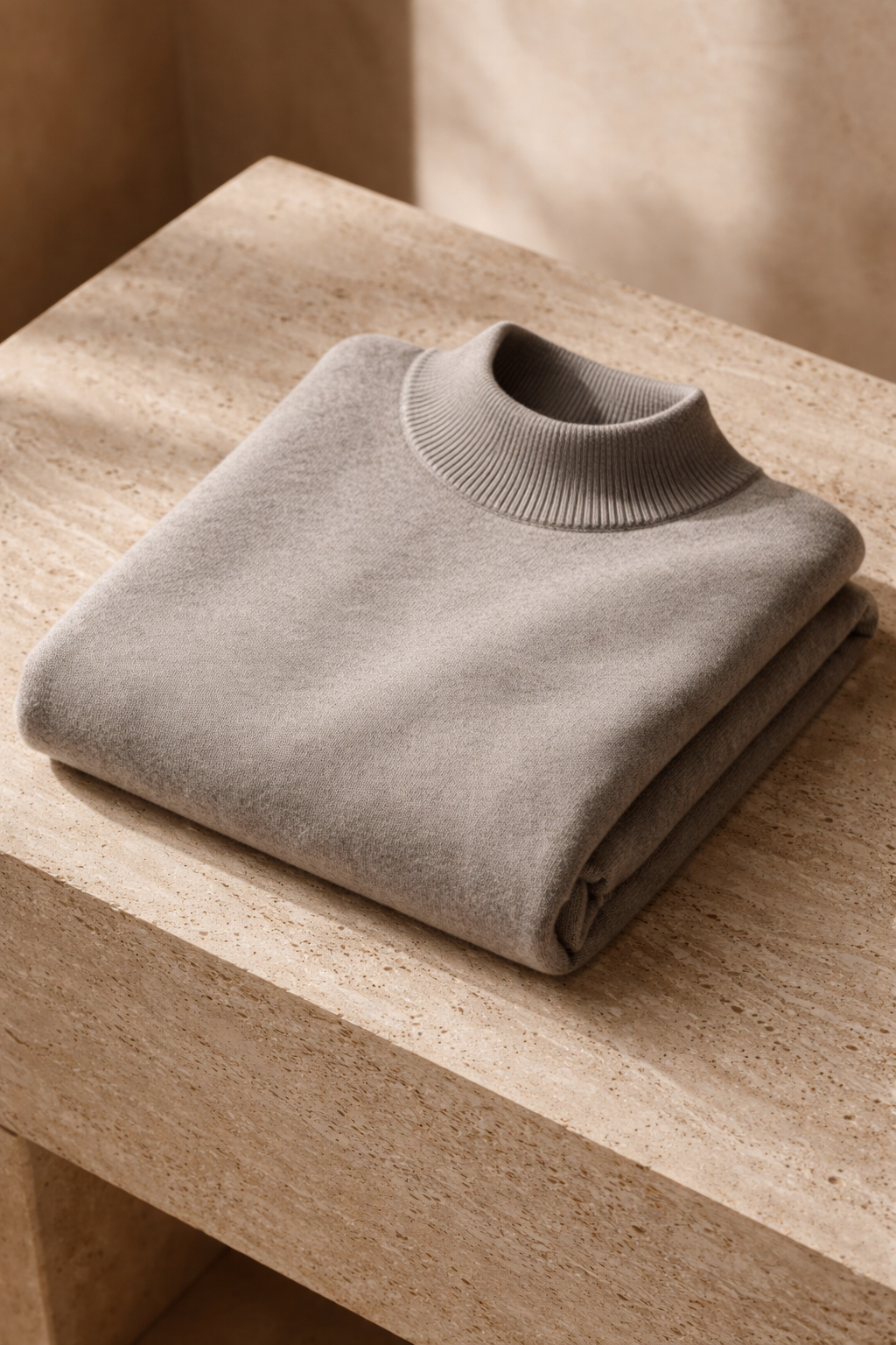 Arelio Mock Neck Knit Grey