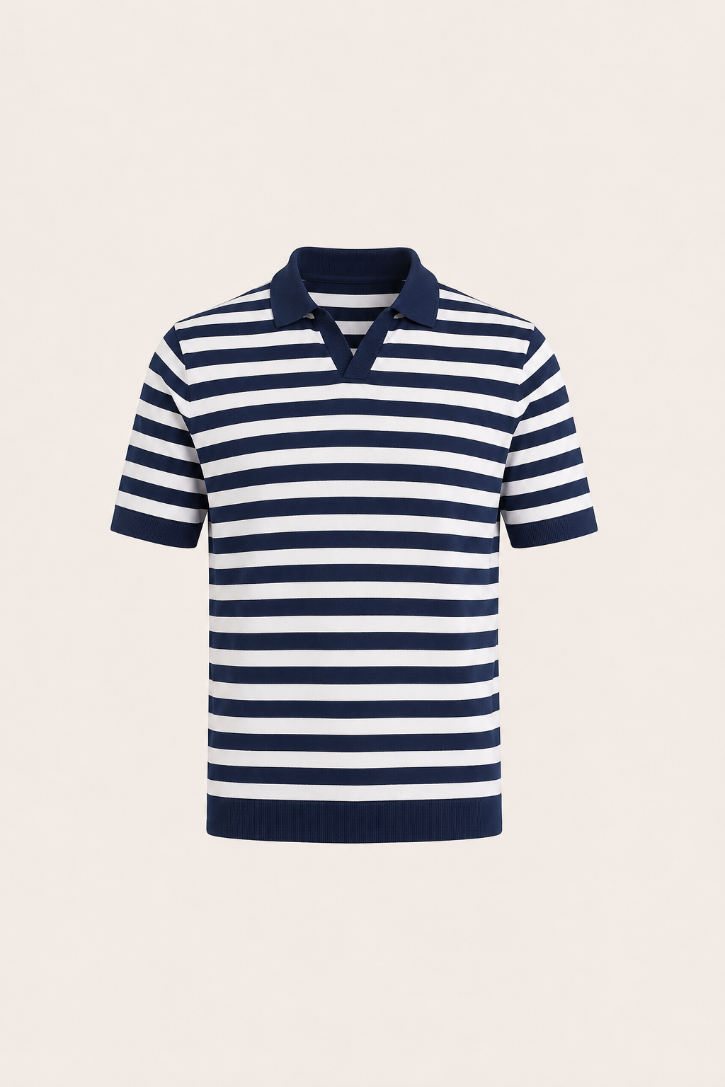 Nolani Striped Polo Navy