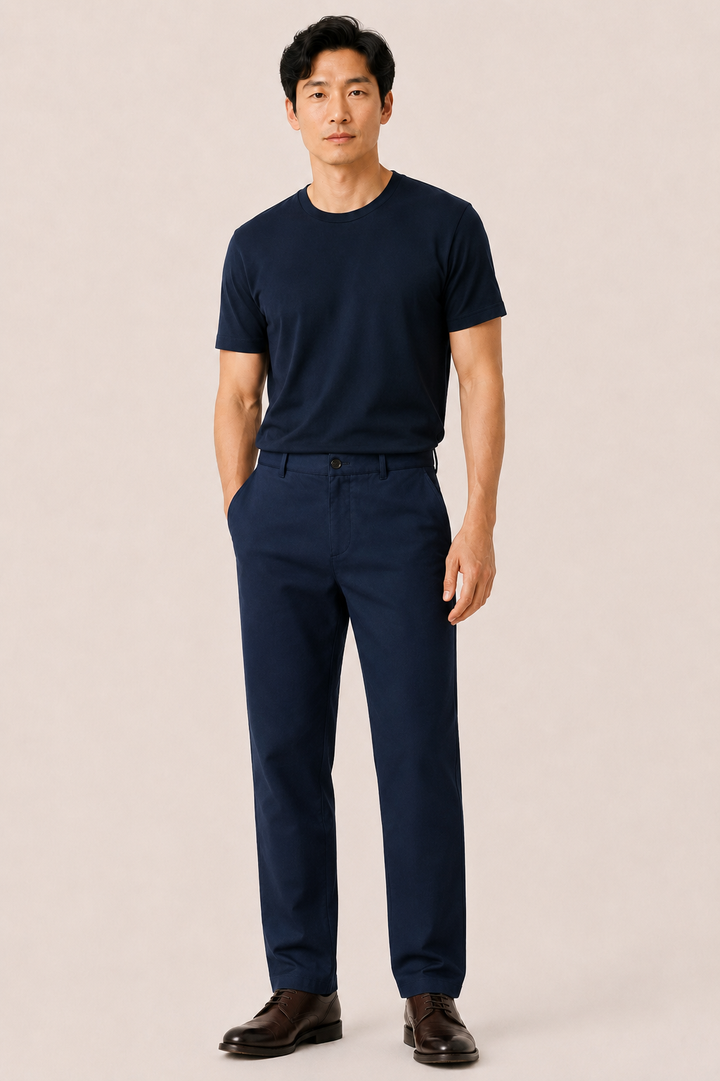 Verelo Cotton Trousers Navy