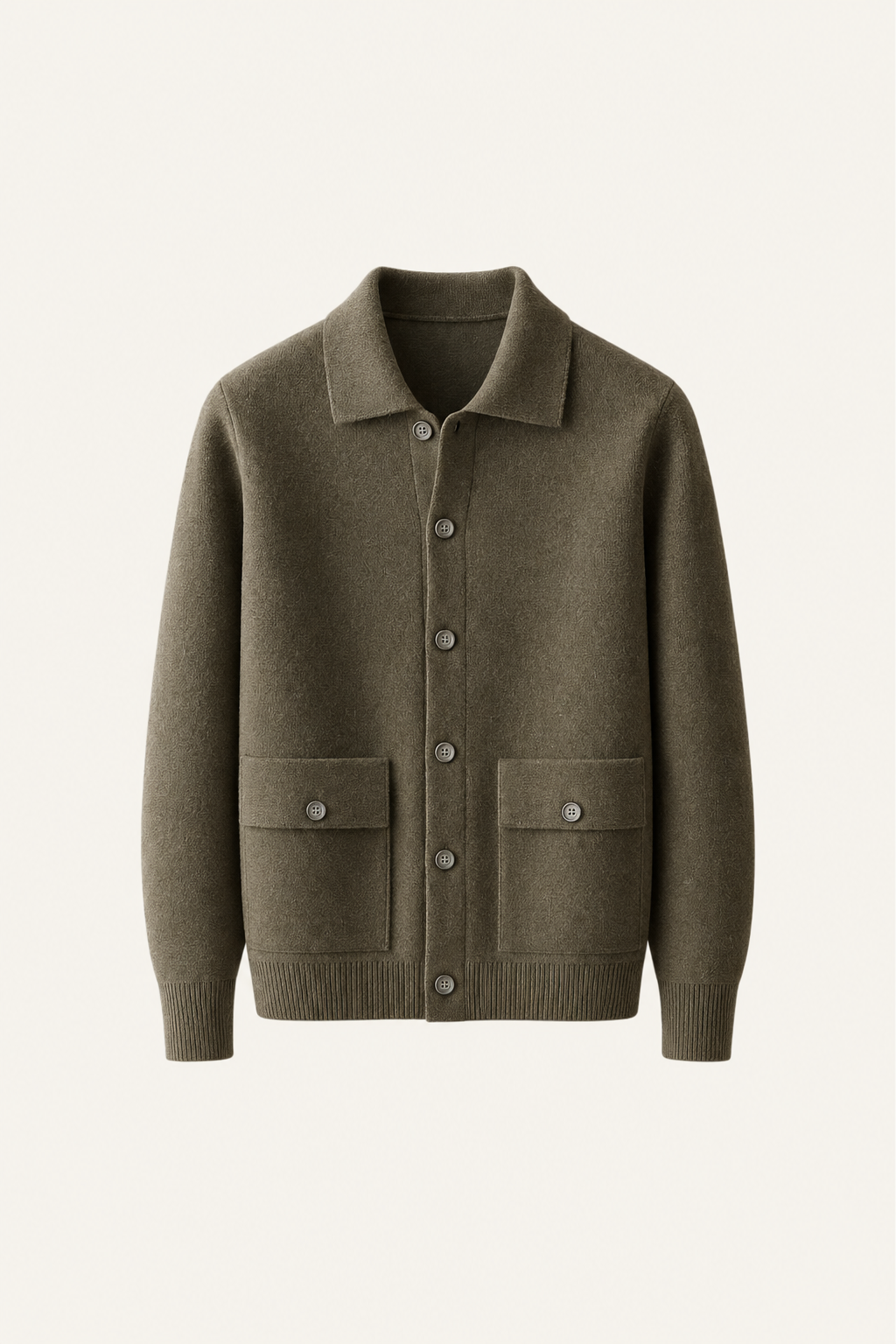 Silavo Wool Cardigan Olive