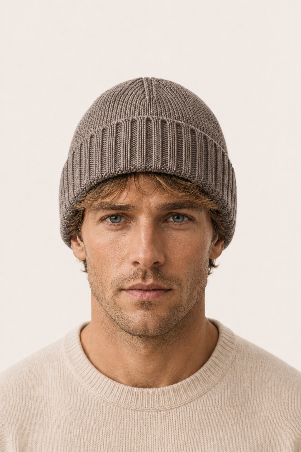 Ivaro Cashmere Beanie Taupe