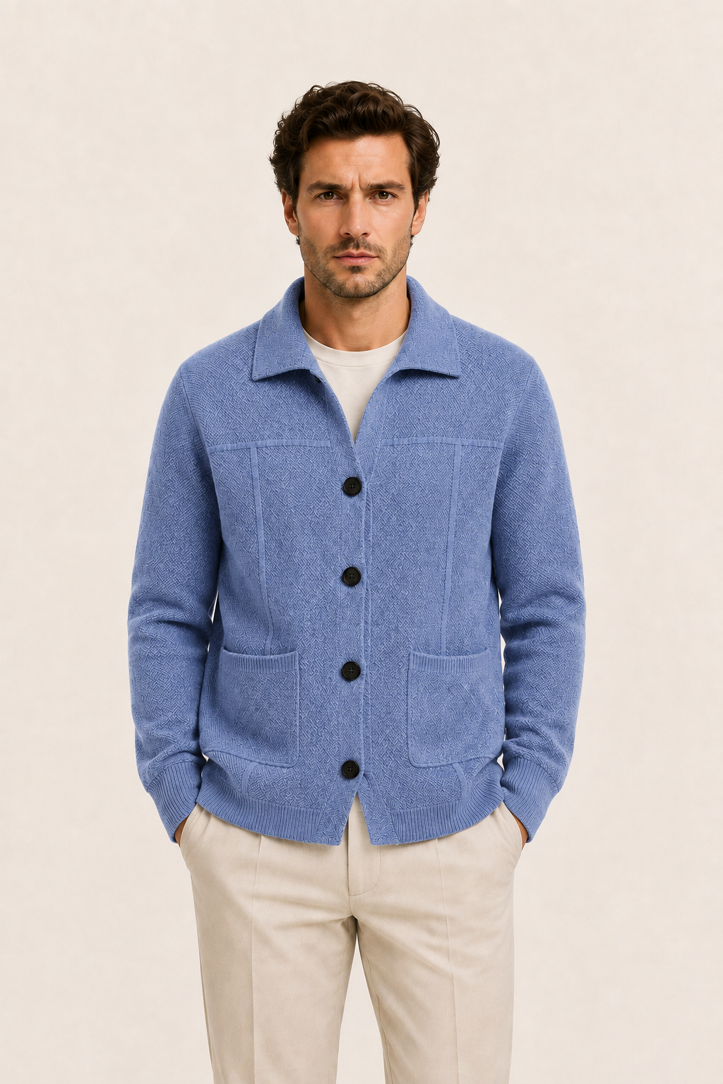 Ferilo Wool Cardigan Blue