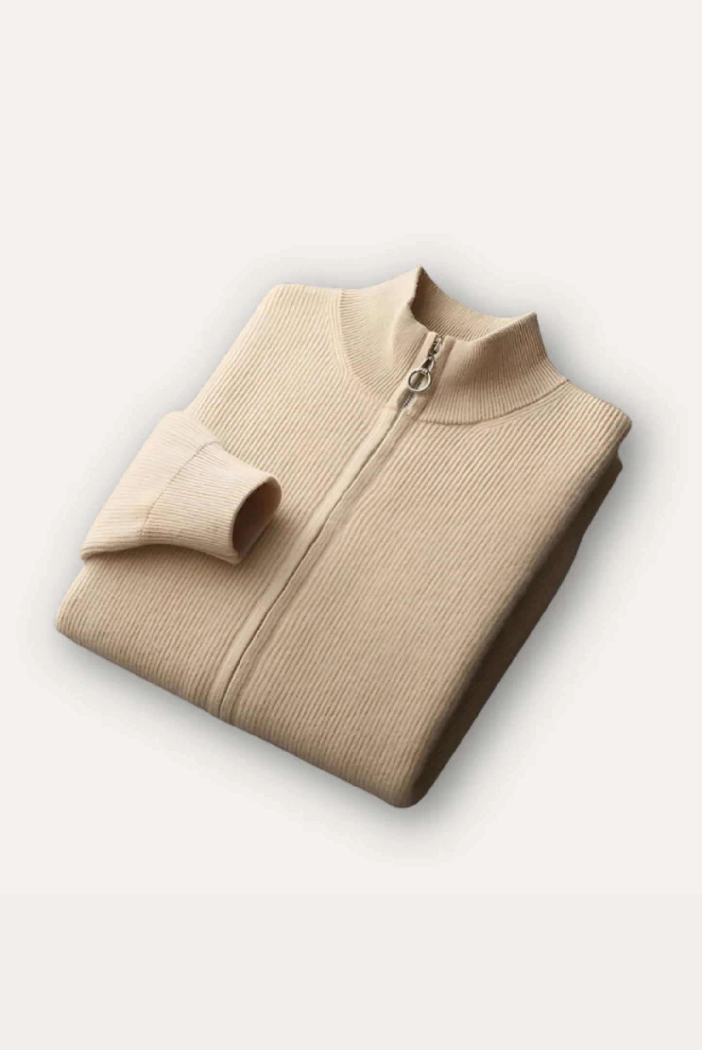 Beige Wool Cardigan