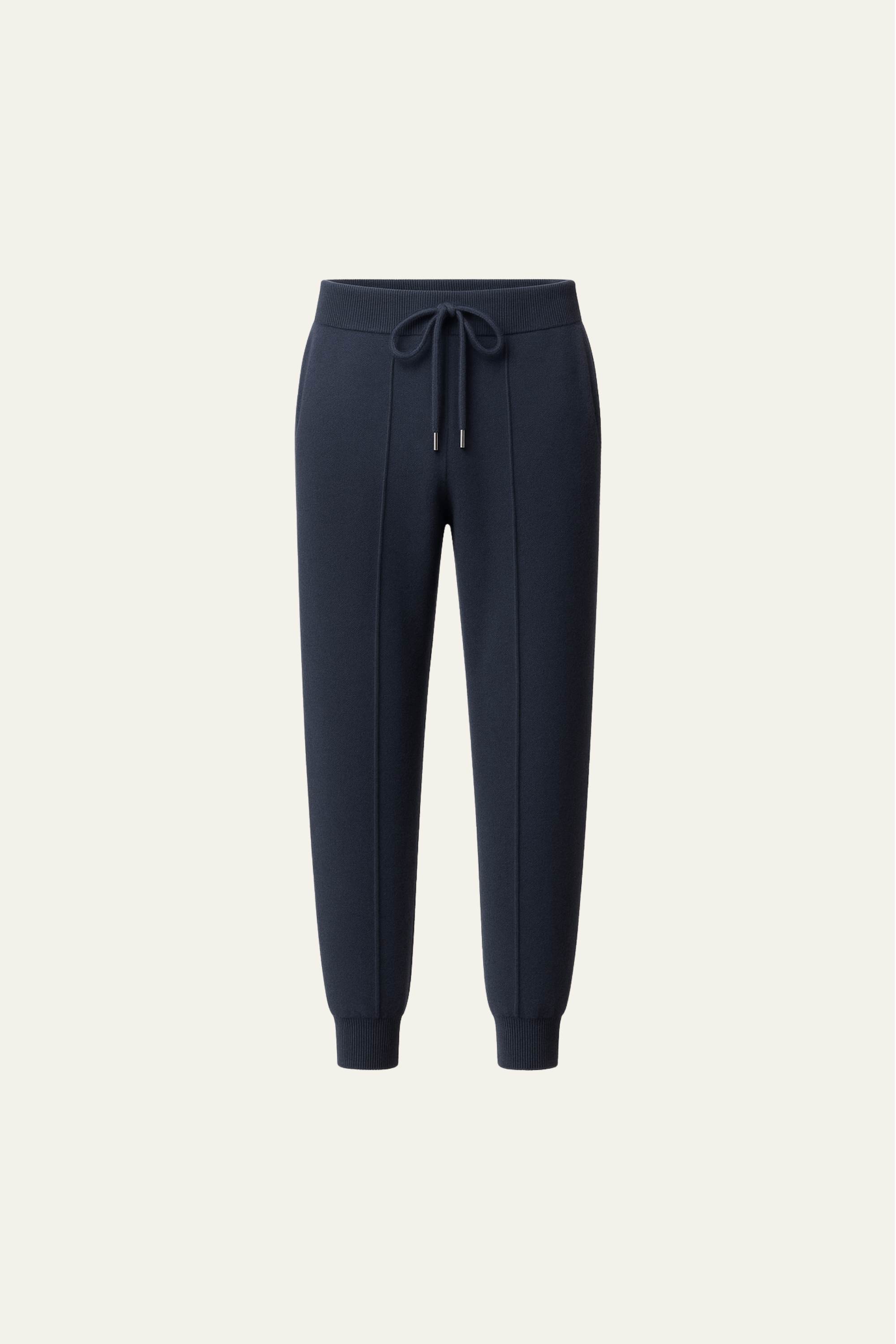 Belorin Wool Knit Joggers Navy