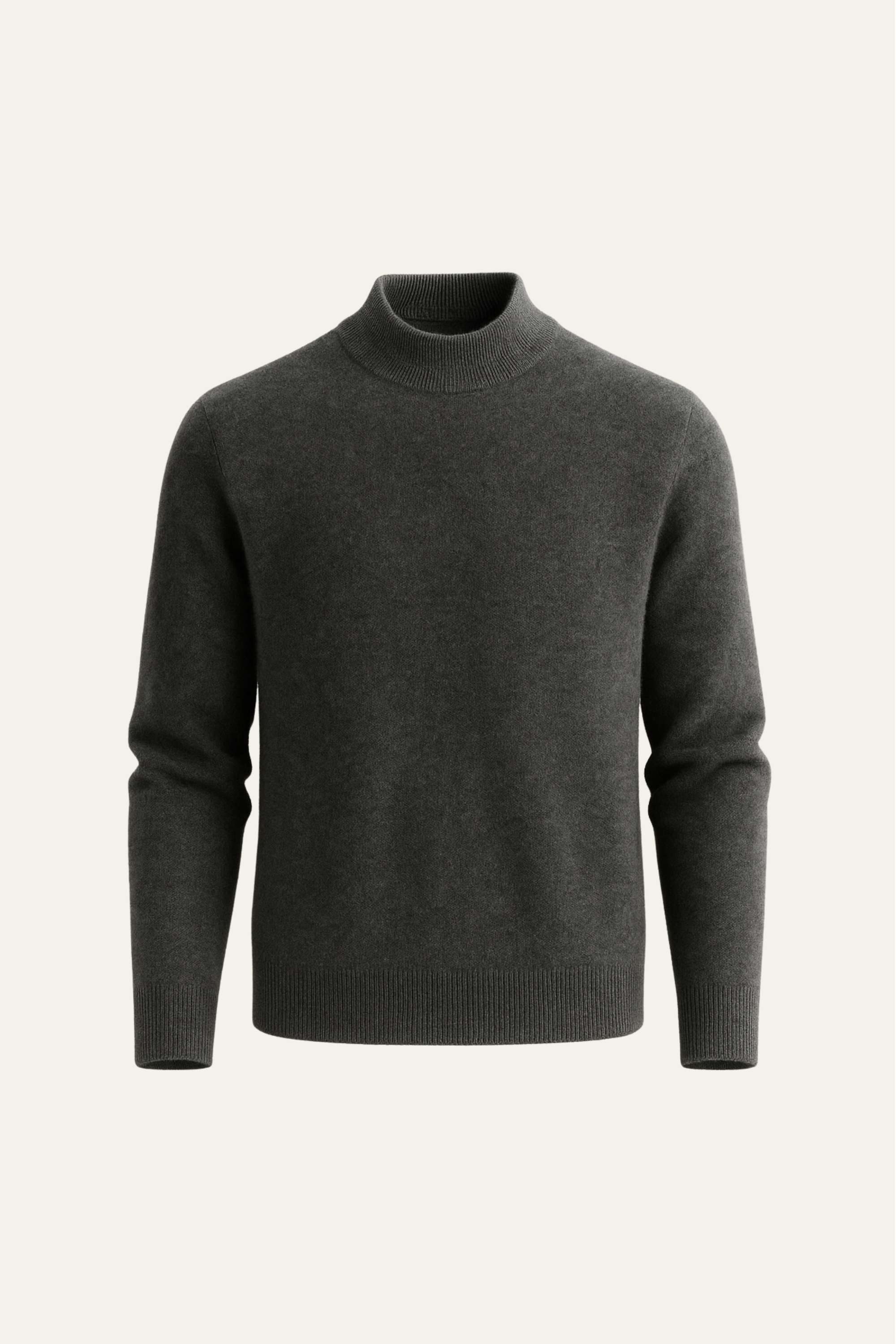 Arelio Mock Neck Knit Dark Grey