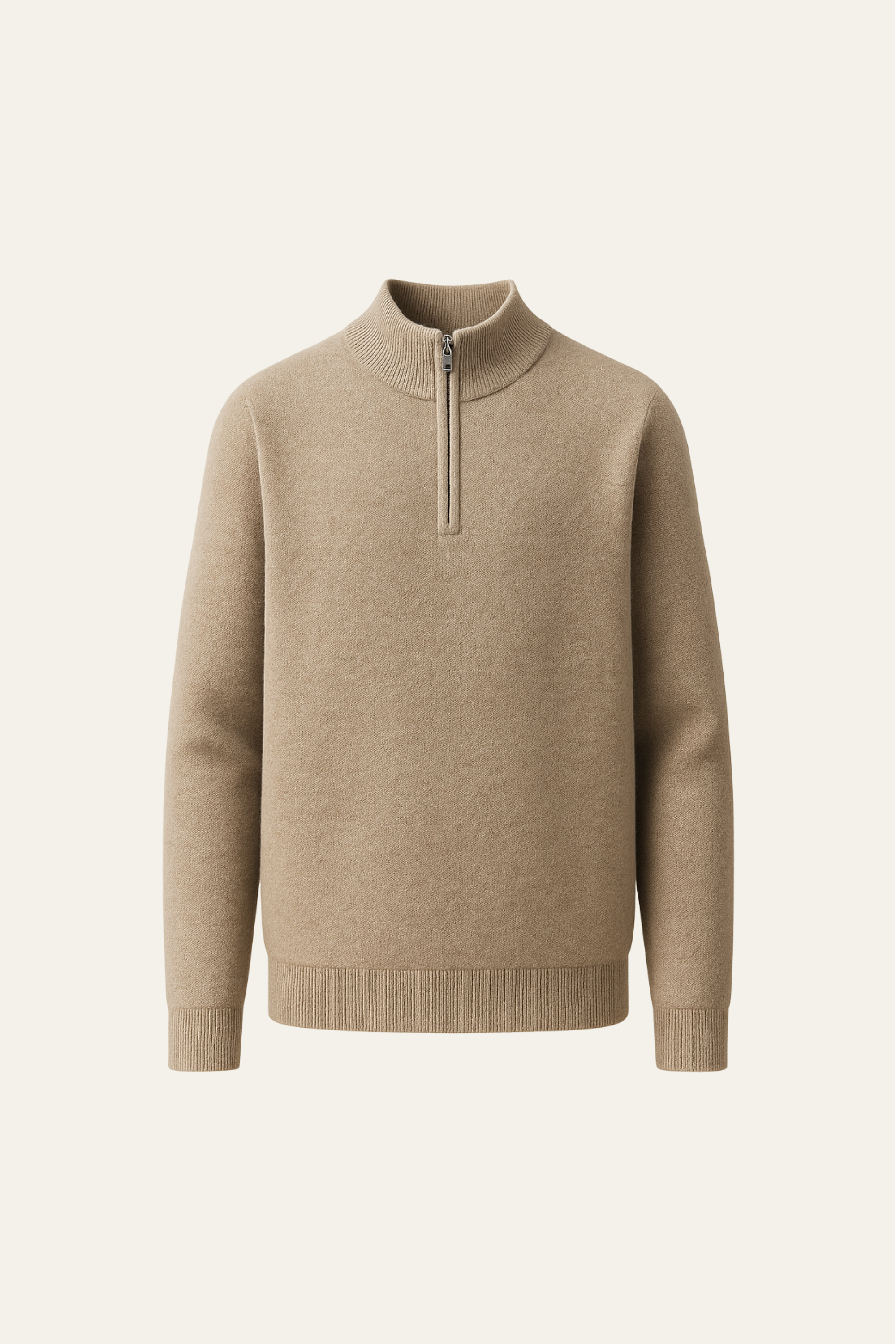 Caveli Quarter-Zip Knit Beige