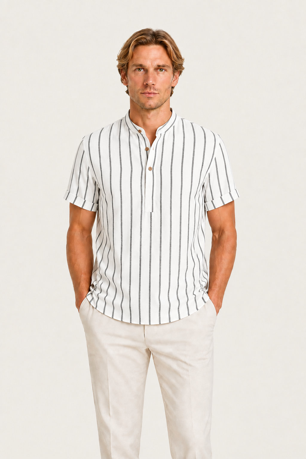 Heritage Linen Short Sleeve Shirt White
