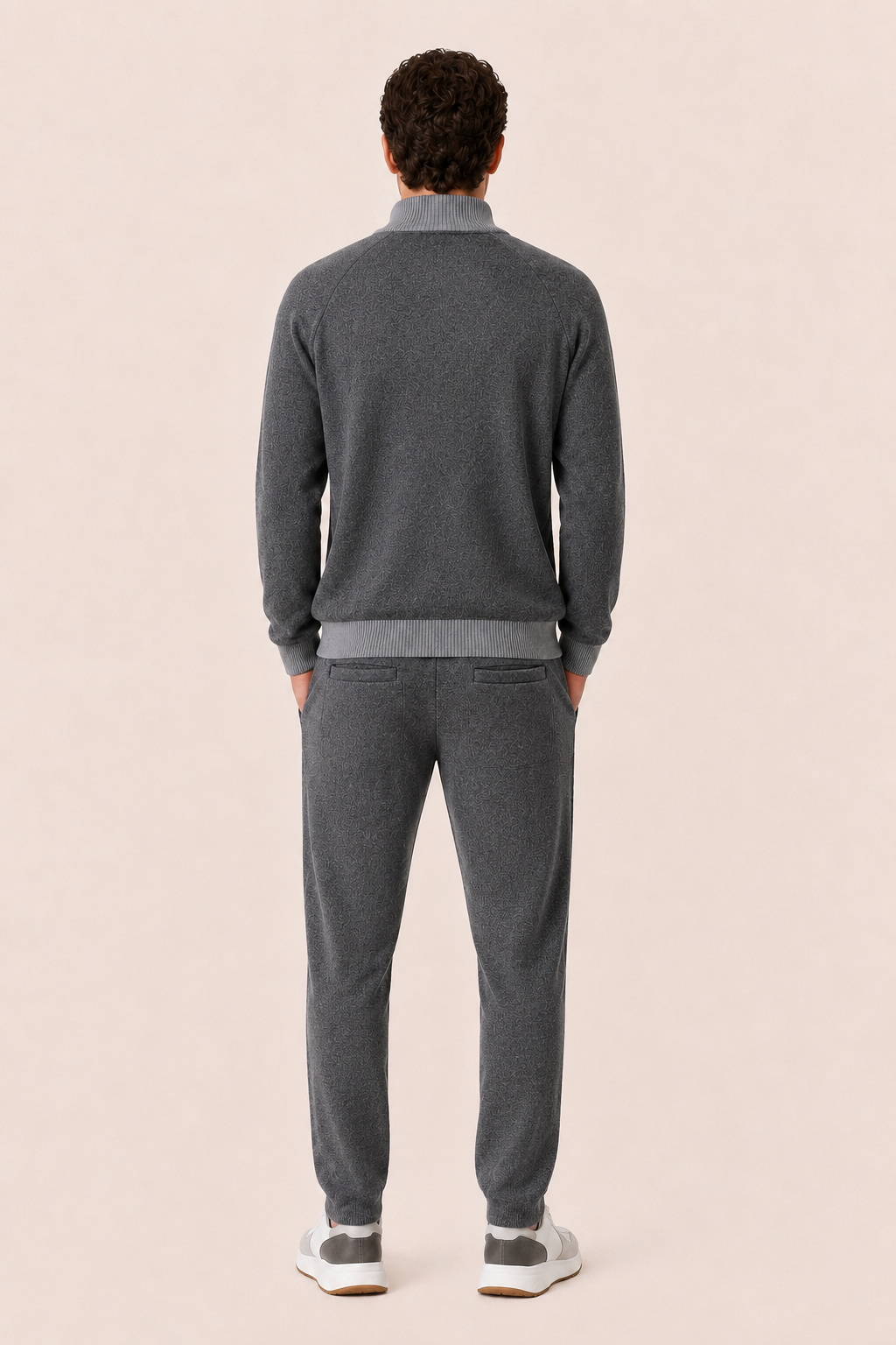 Ladore Cashmere Zip Set Grey / Dark Grey