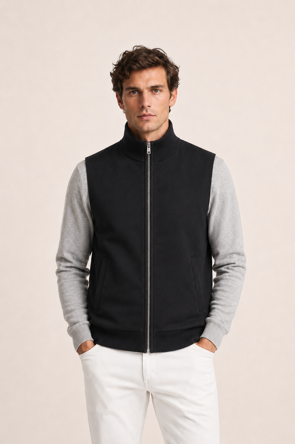 Avenor Wool Vest Black