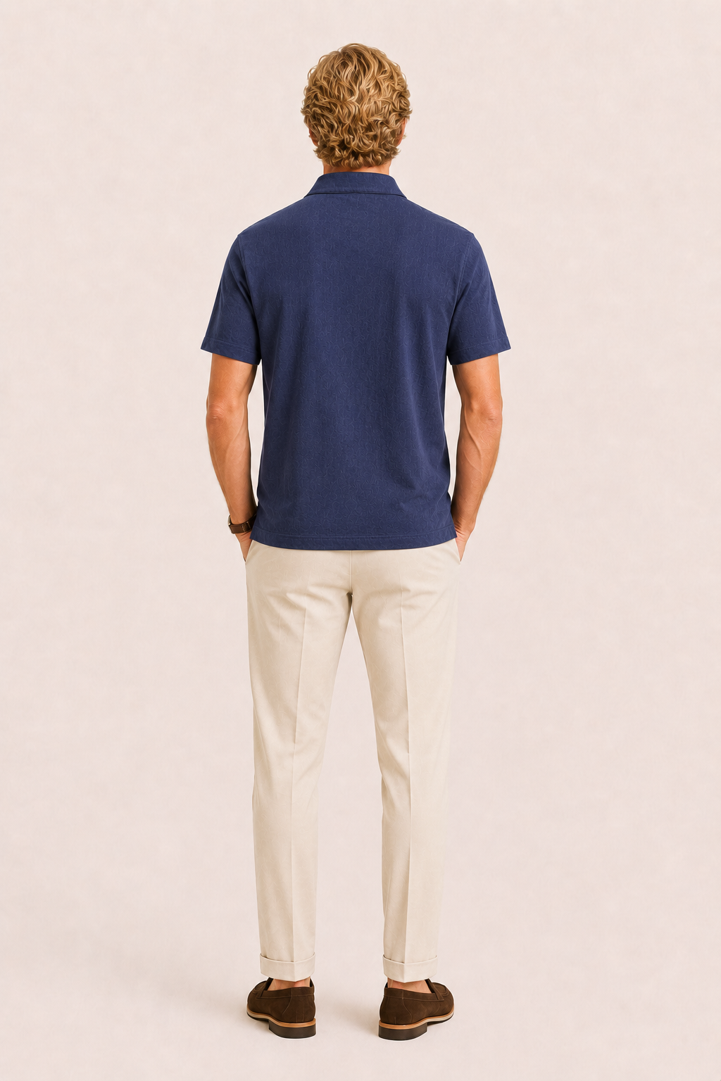 Linano Linen Polo Navy