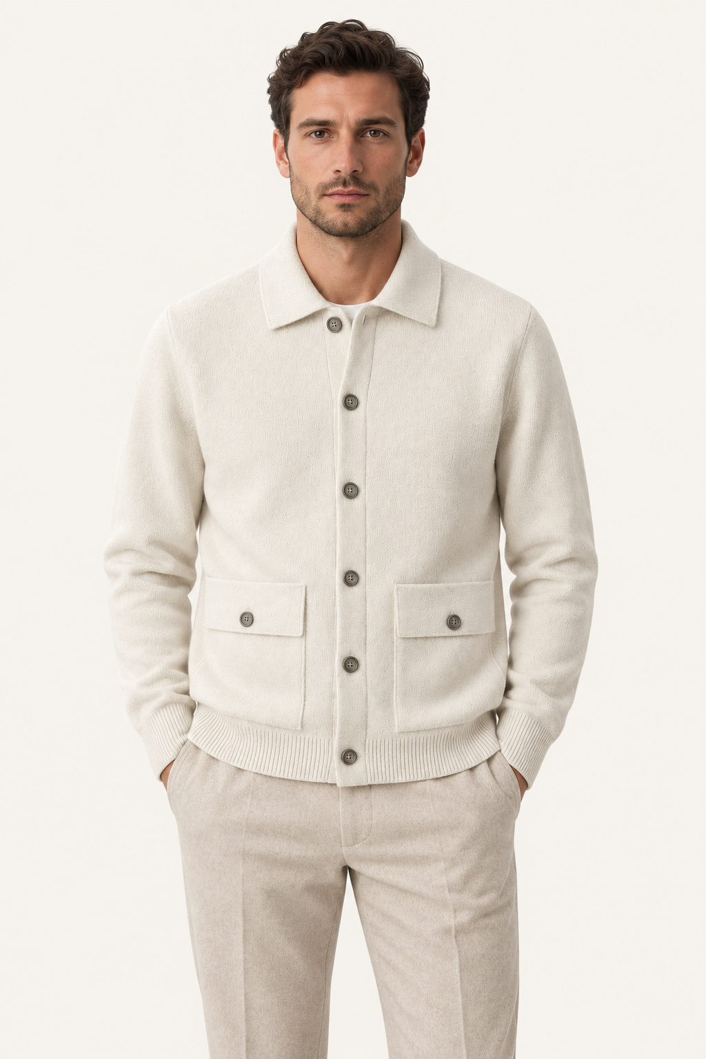 Silavo Wool Cardigan Ivory