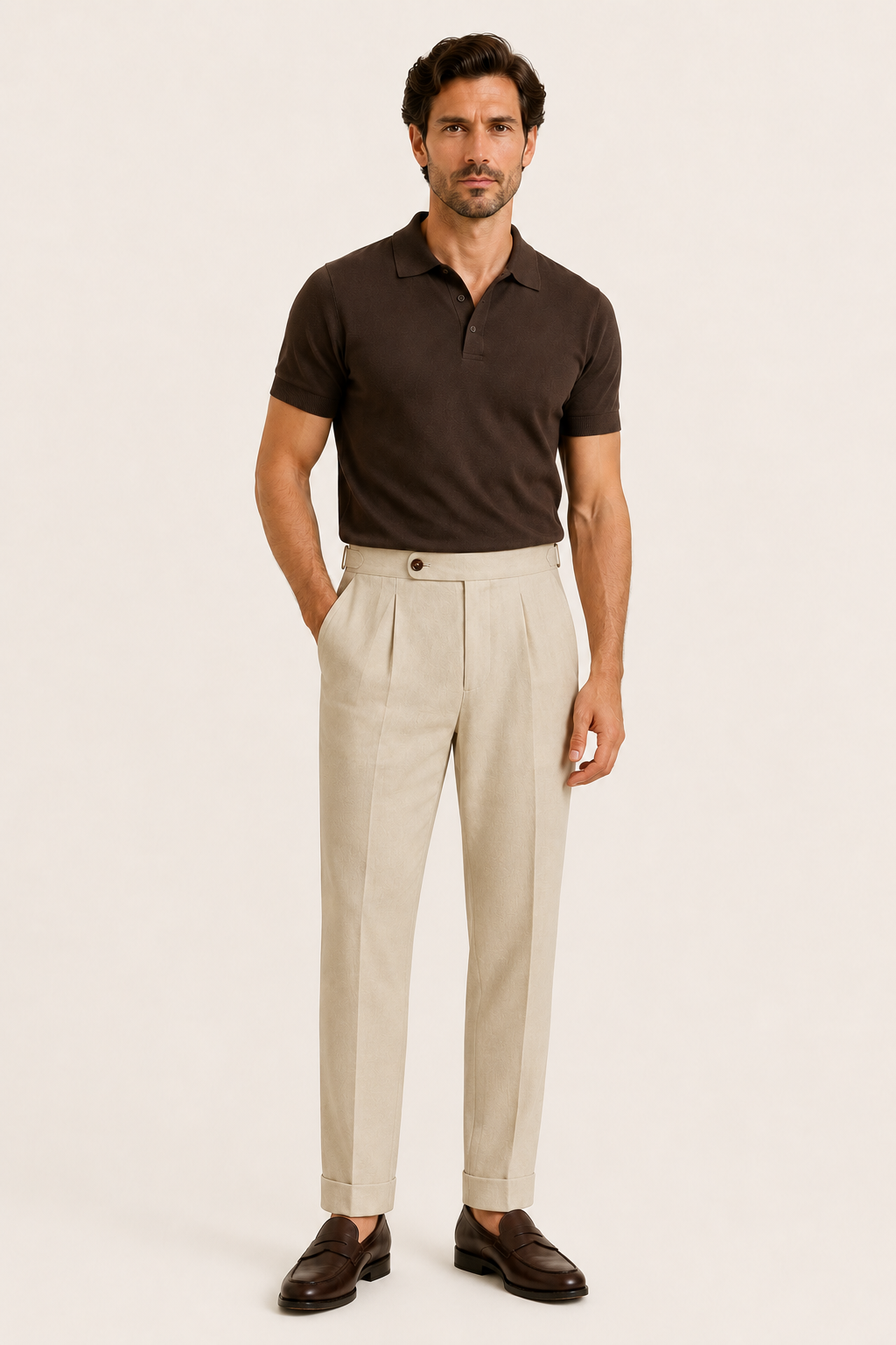 Laveno Linen Trousers Khaki