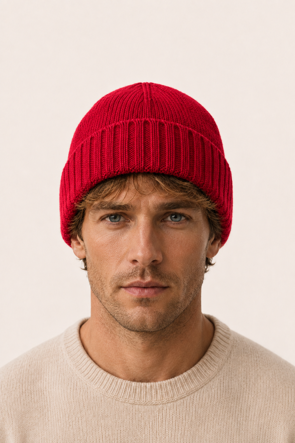 Ivaro Cashmere Beanie Red