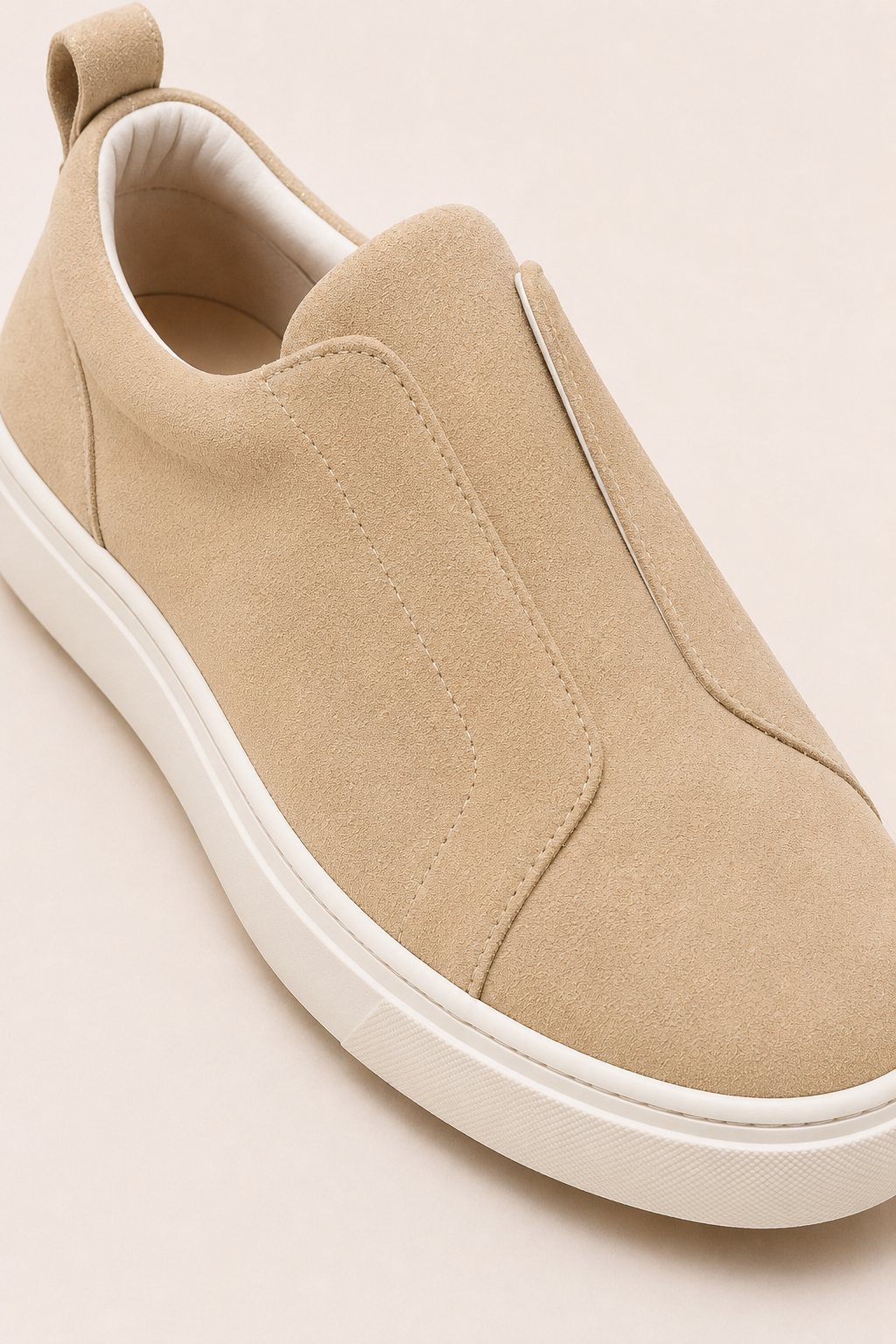 Levani Suede Slip-On Beige