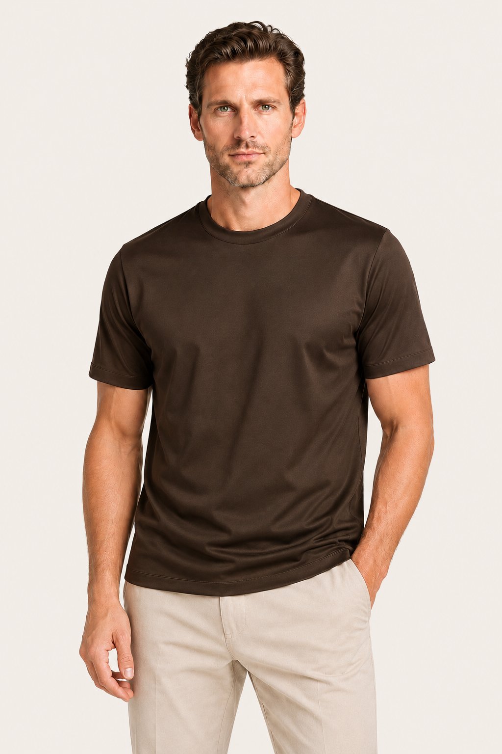 Merciro Cotton Tee Espresso