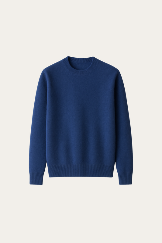 Blue Cashmere Crewneck