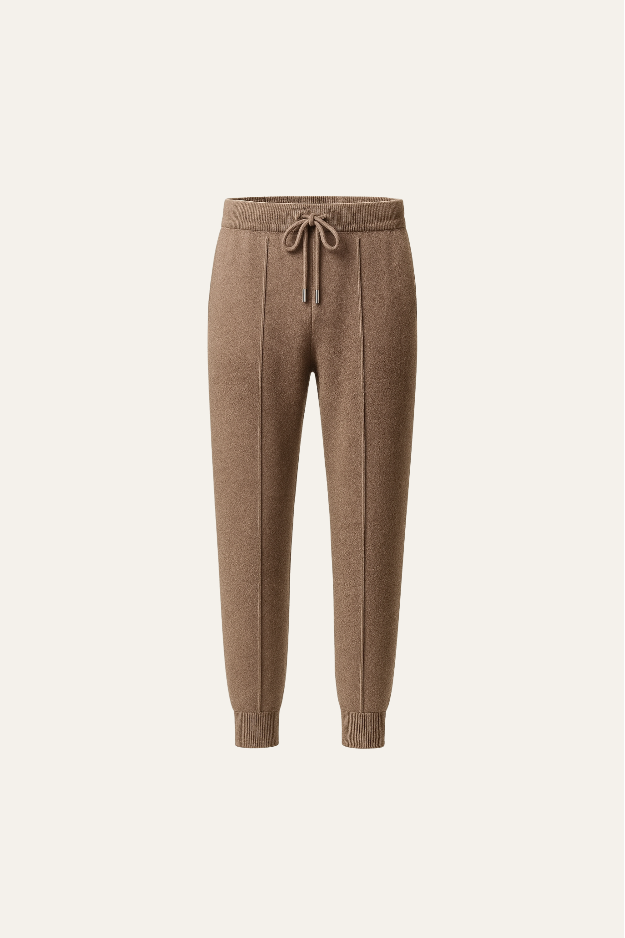 Belorin Wool Knit Joggers Brown