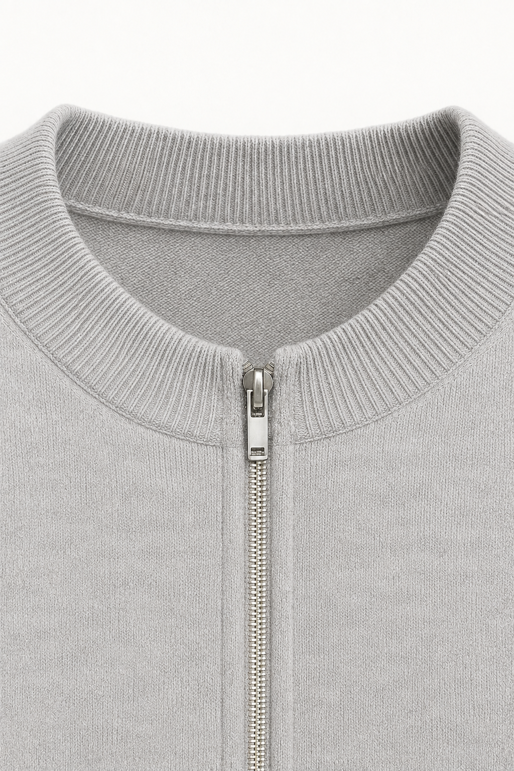 Darilo Wool Zip Knit Grey