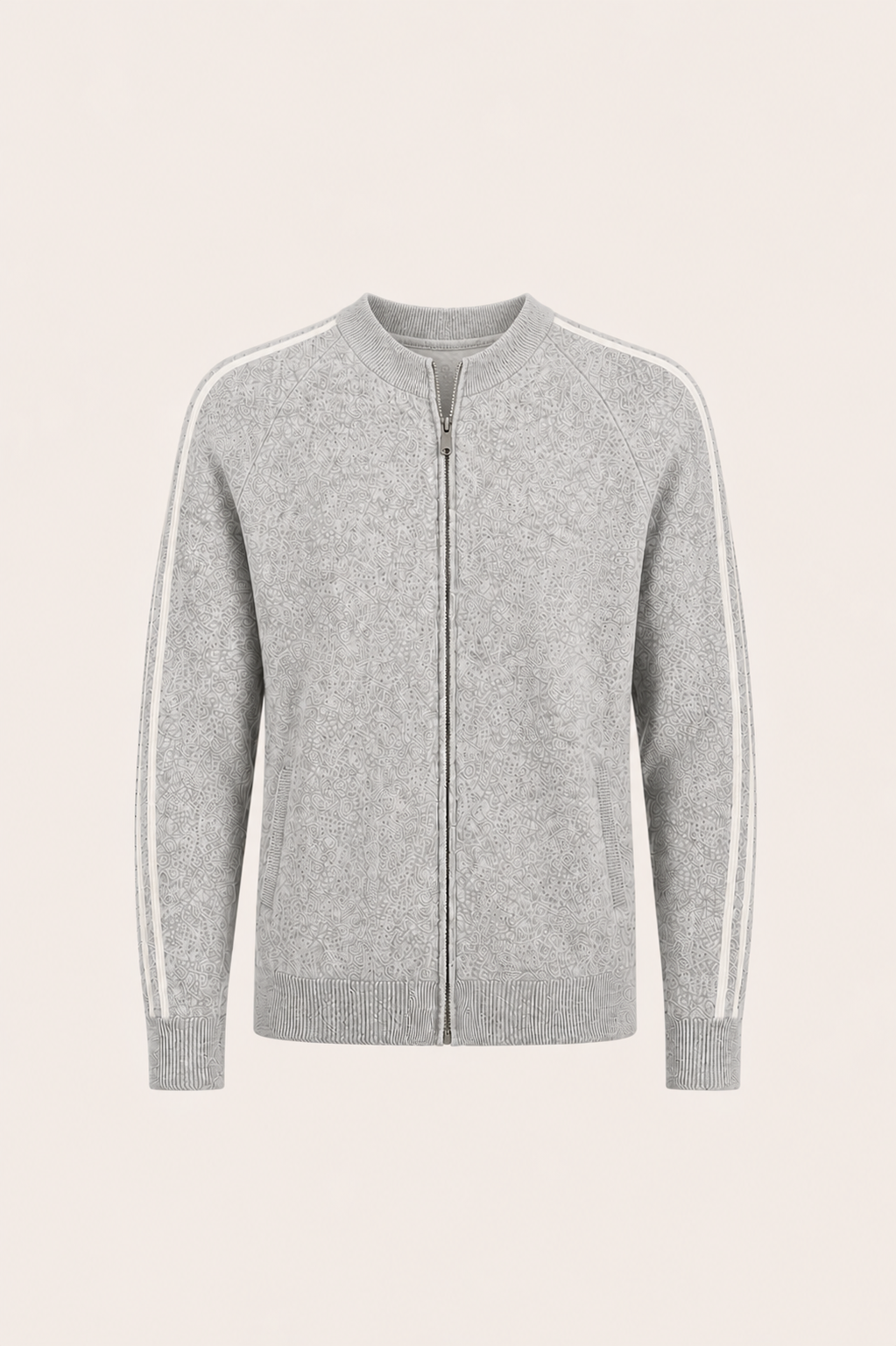 Darilo Wool Zip Knit Grey