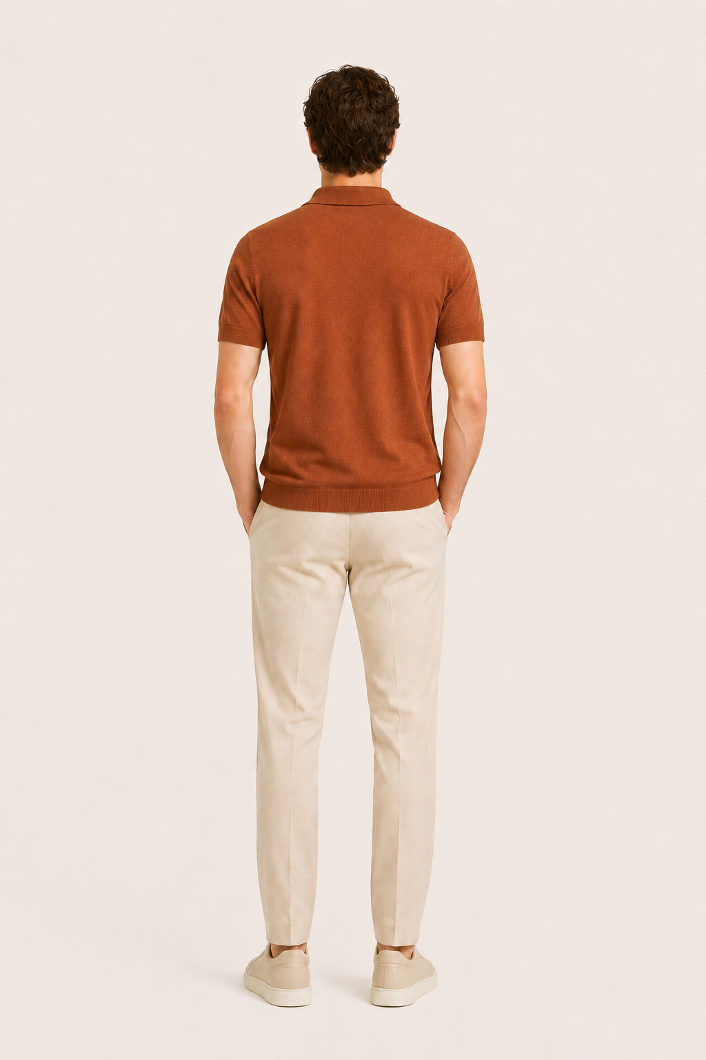 Revaro Cotton Polo Light Brown