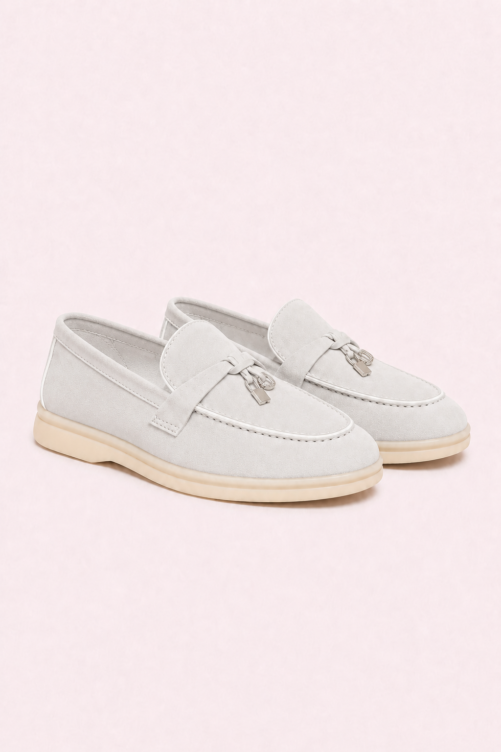 Rovain Buckled Loafers Ivory