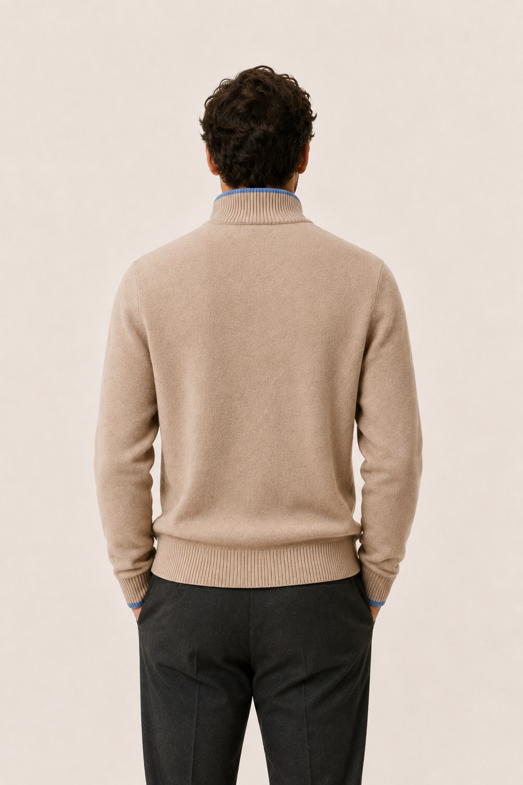 Neviro Zip Cardigan Beige