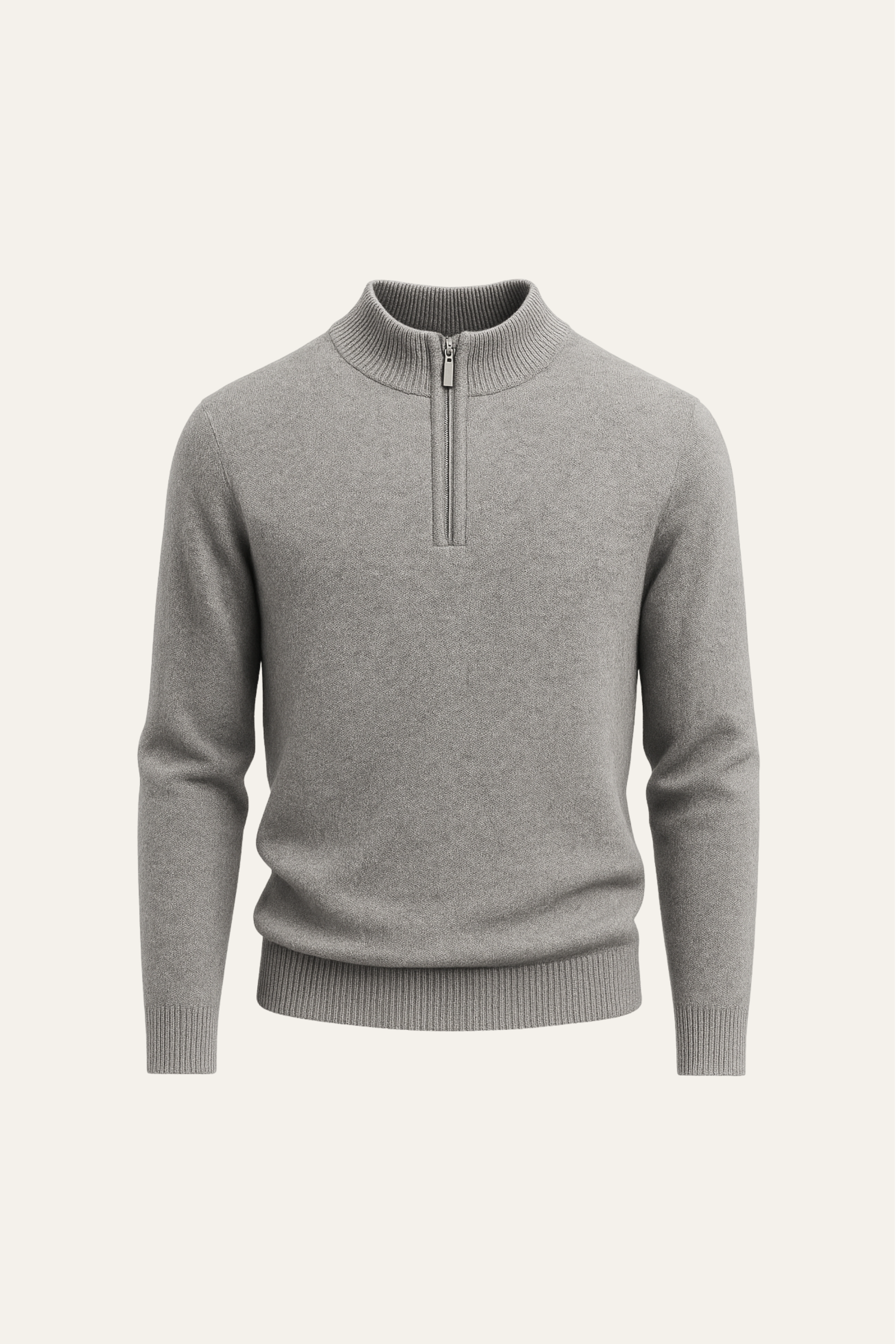 Calero Australian Wool Quarter-Zip Grey