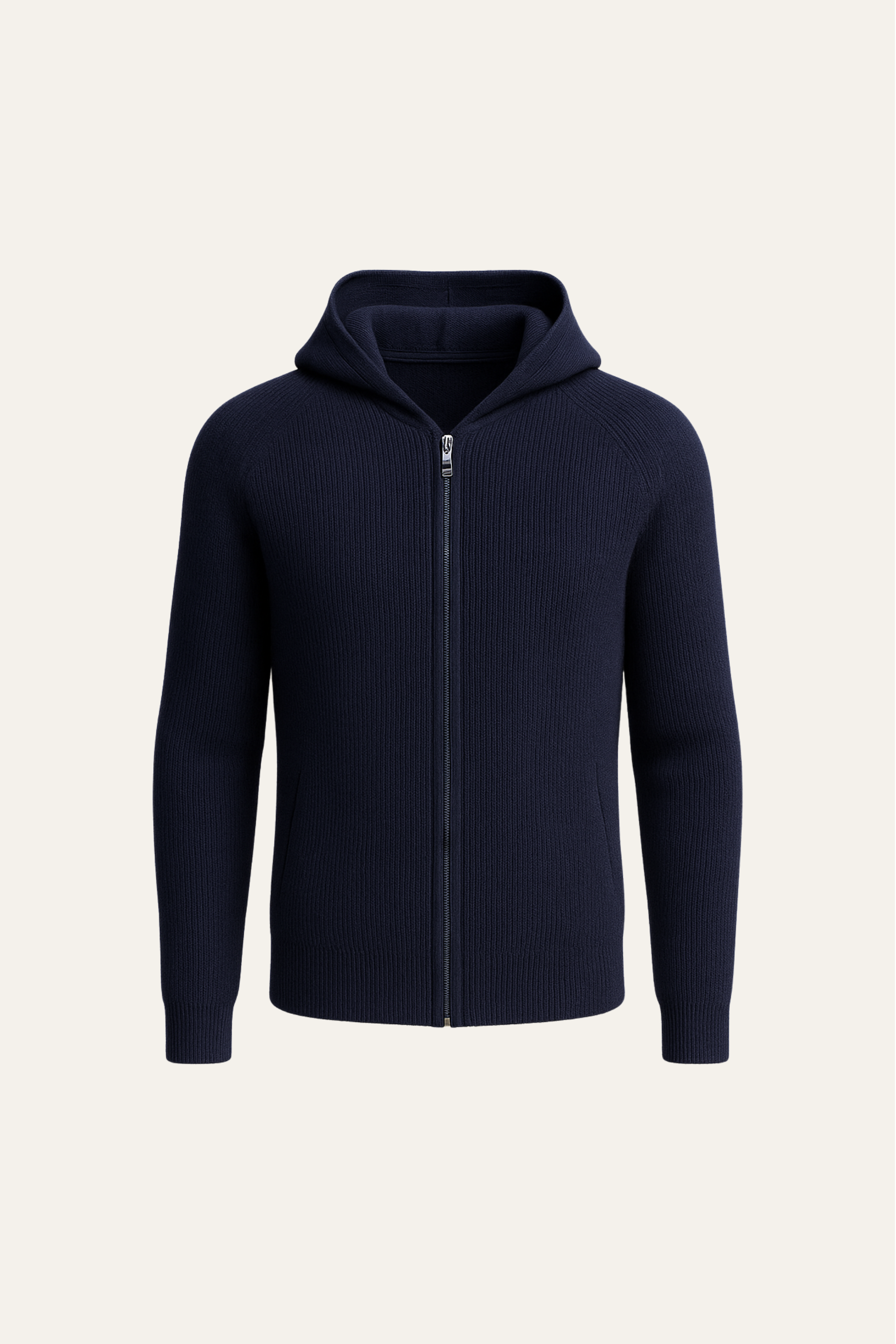 Zelano Merino Hooded Sweater Navy
