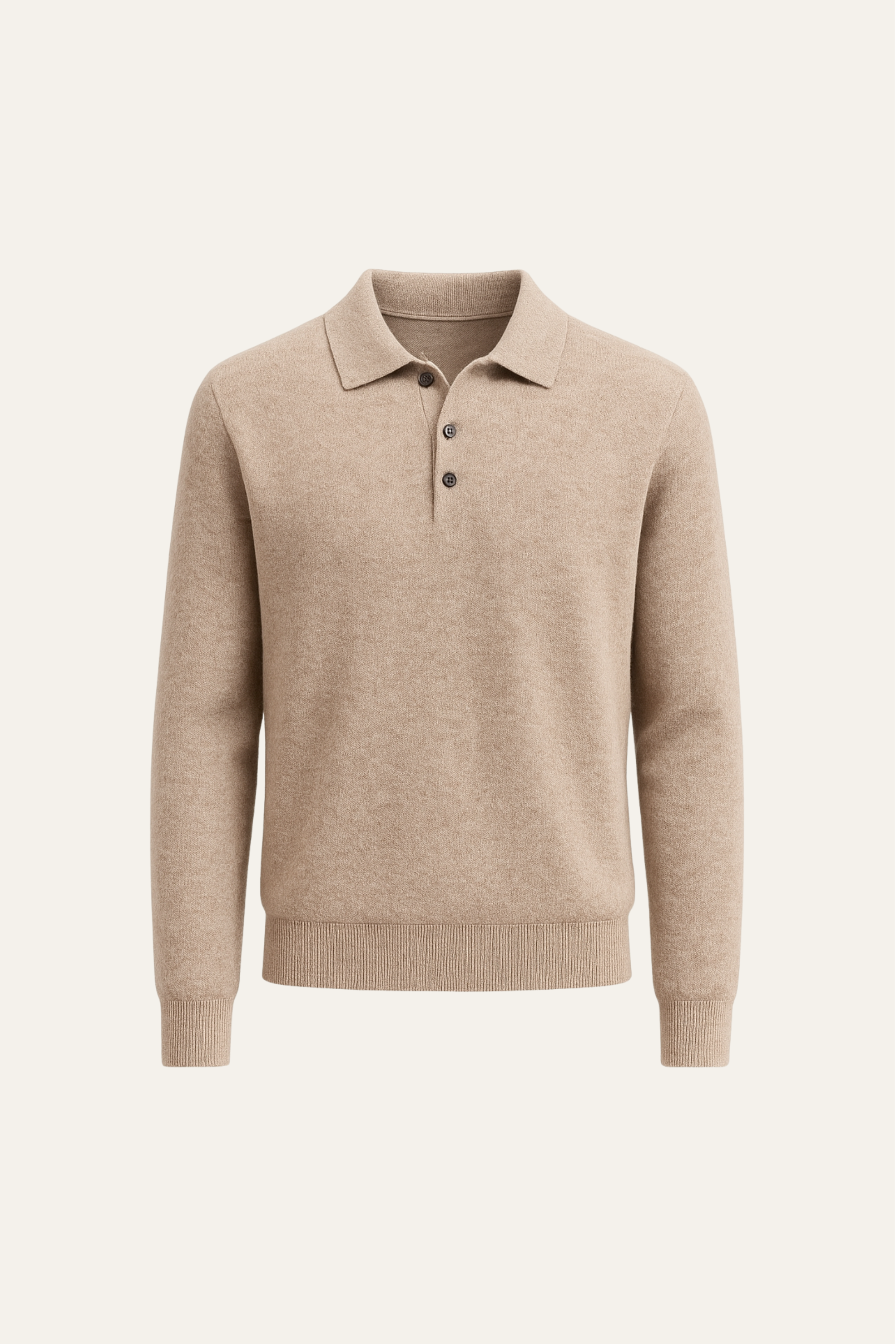 Avarel Wool Polo Knit Beige