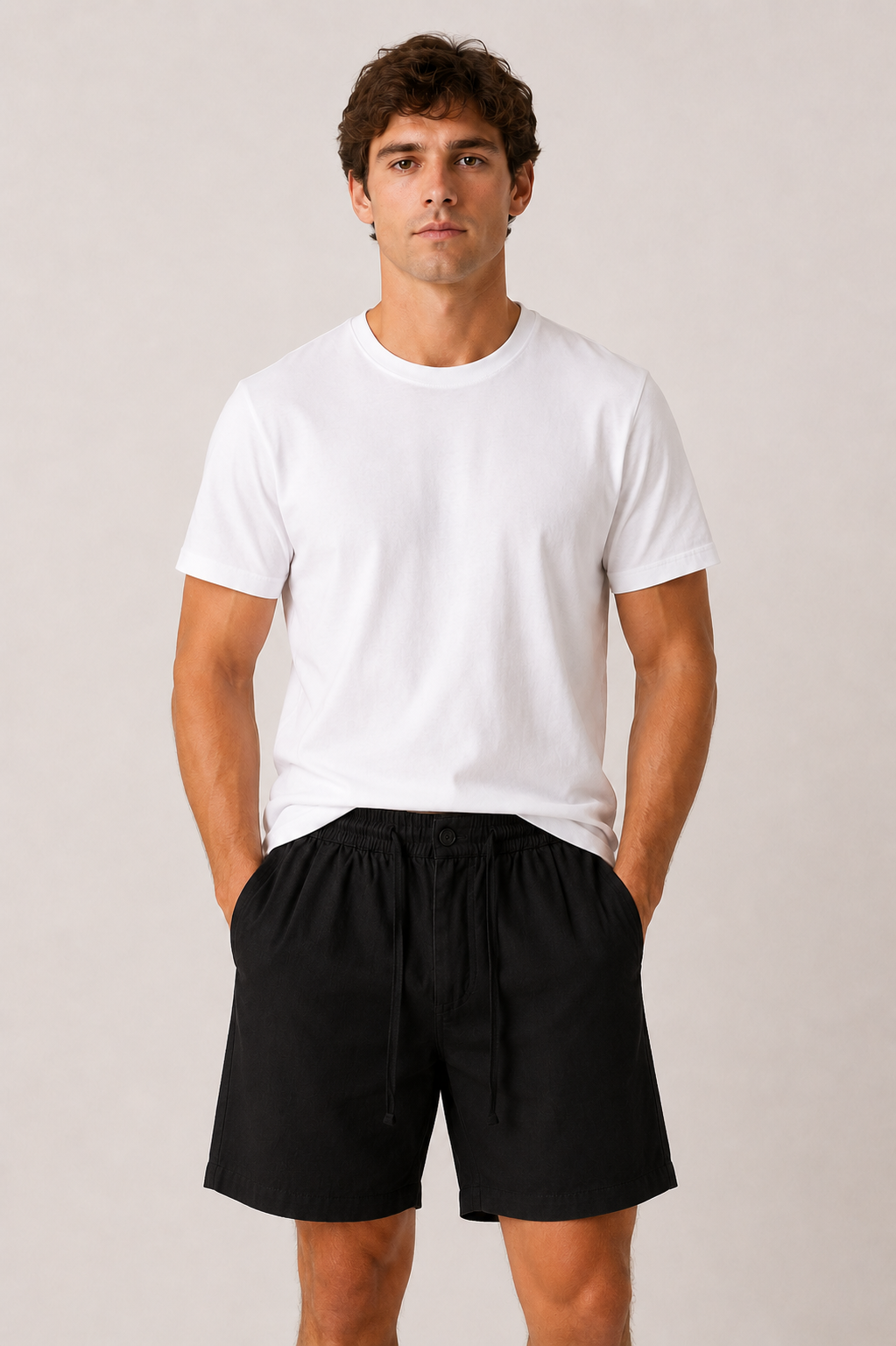 Levano Linen Short Black