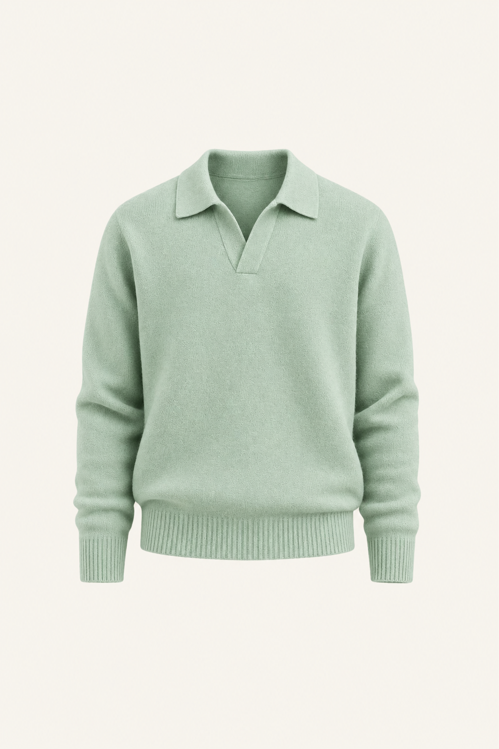 Malero Wool Polo Knit Green