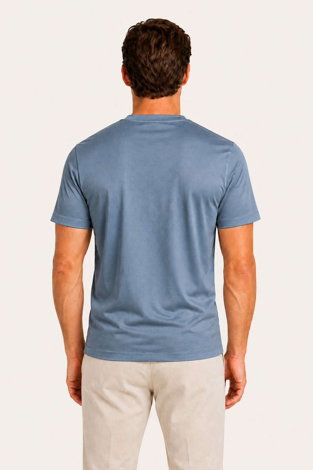 Merciro Cotton Tee Steel Blue