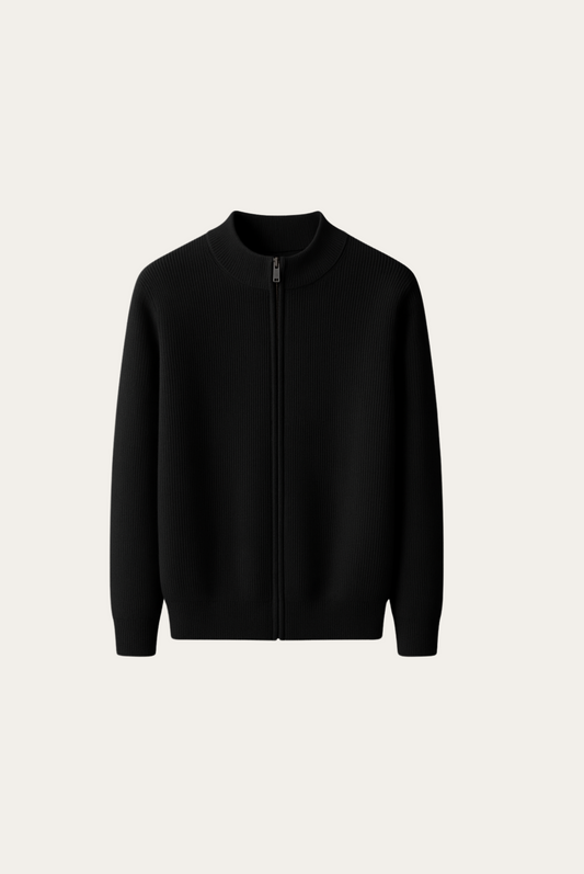 Black Wool Cardigan