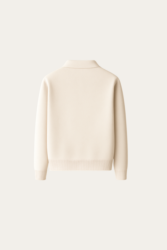White Polo Cardigan