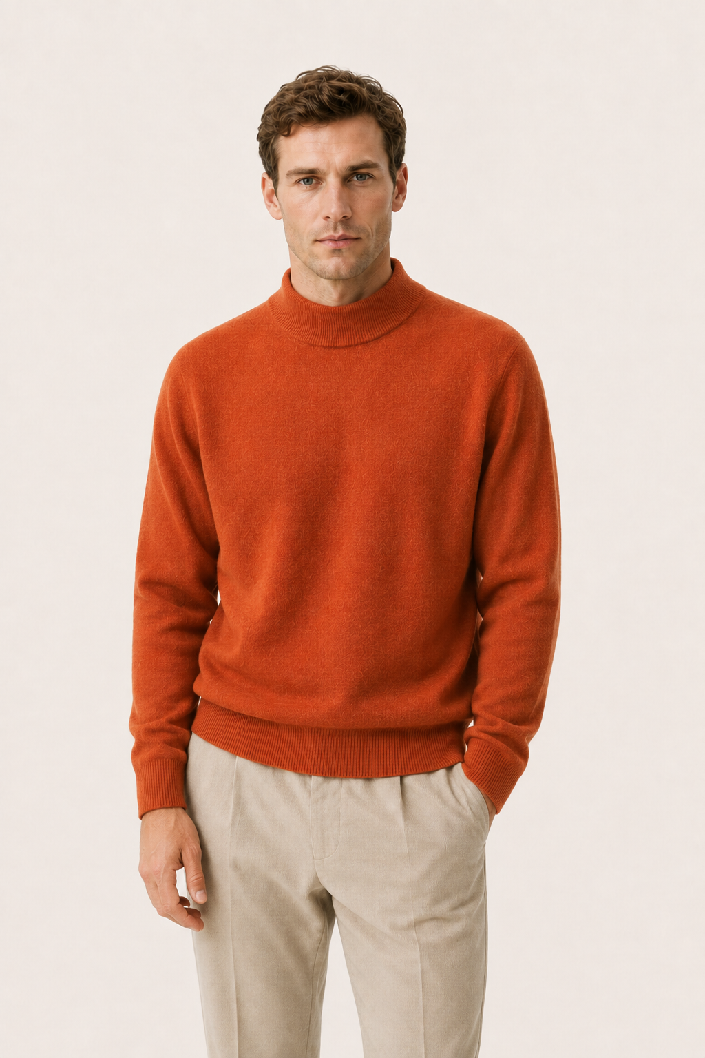 Arelio Mock Neck Terracotta