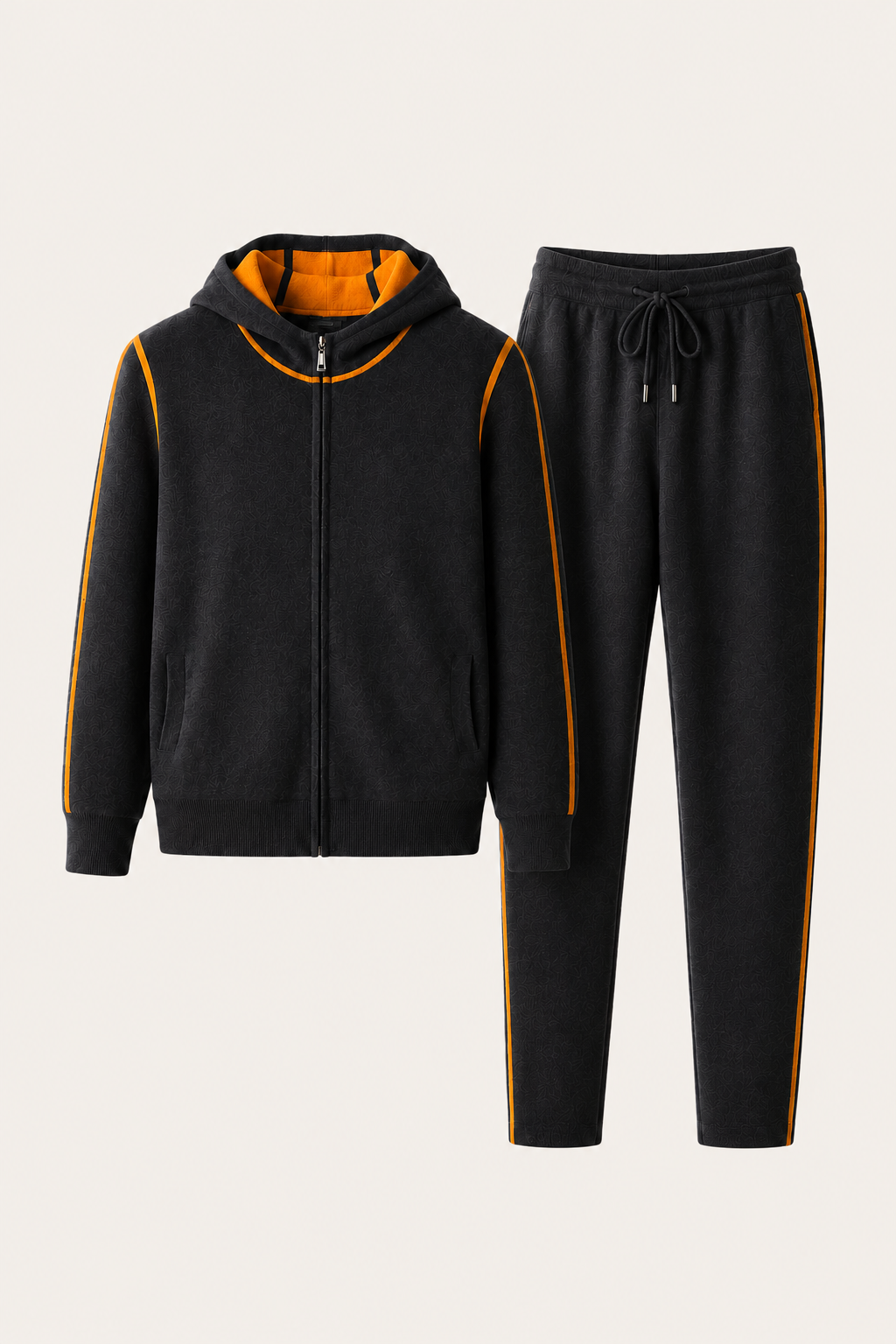 Ladore Cashmere hooded Set Black