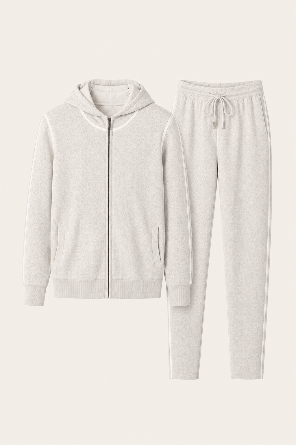 Ladore Cashmere Hooded Set Grey