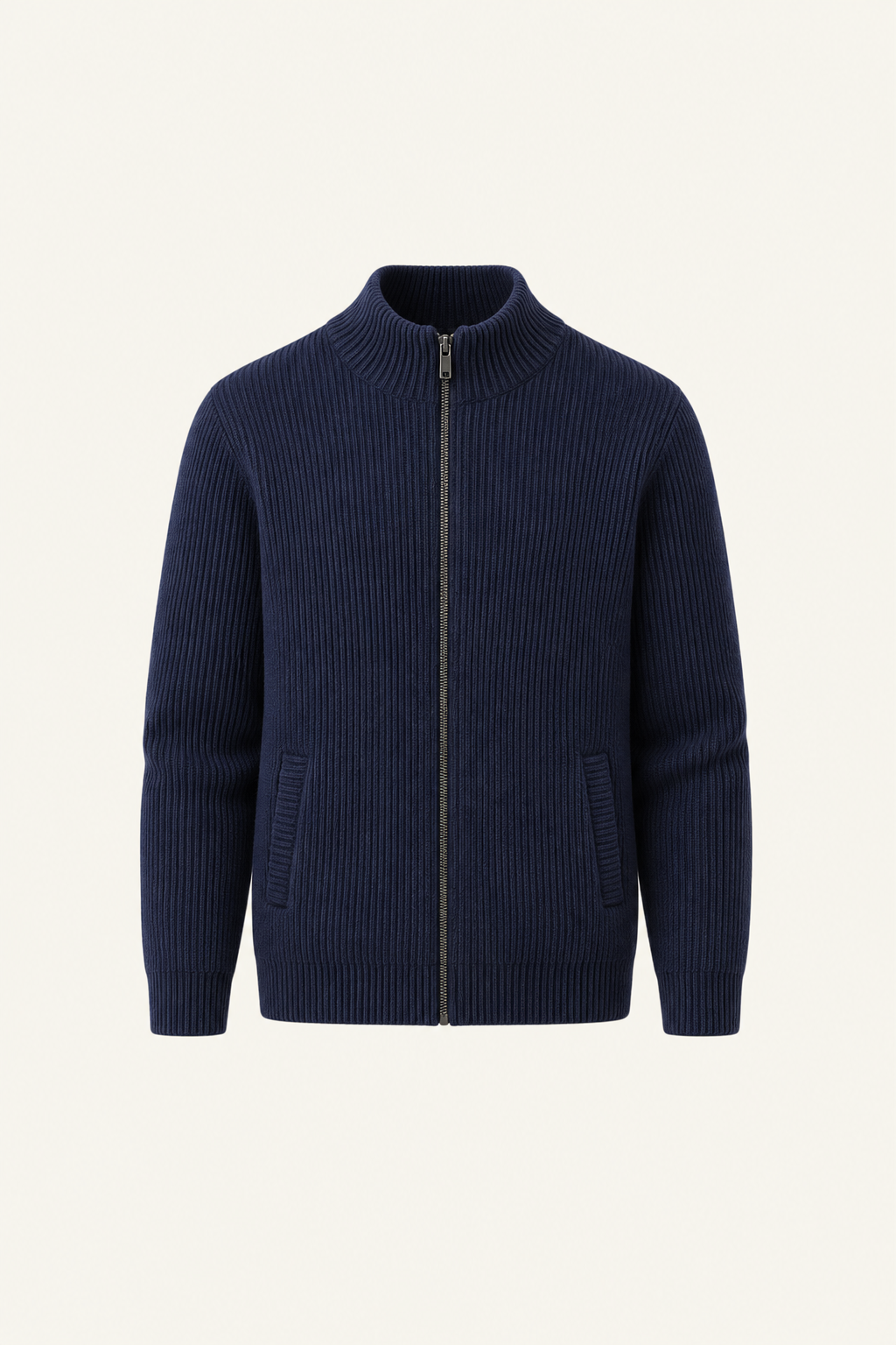 Narivo Wool Zip Knit Navy