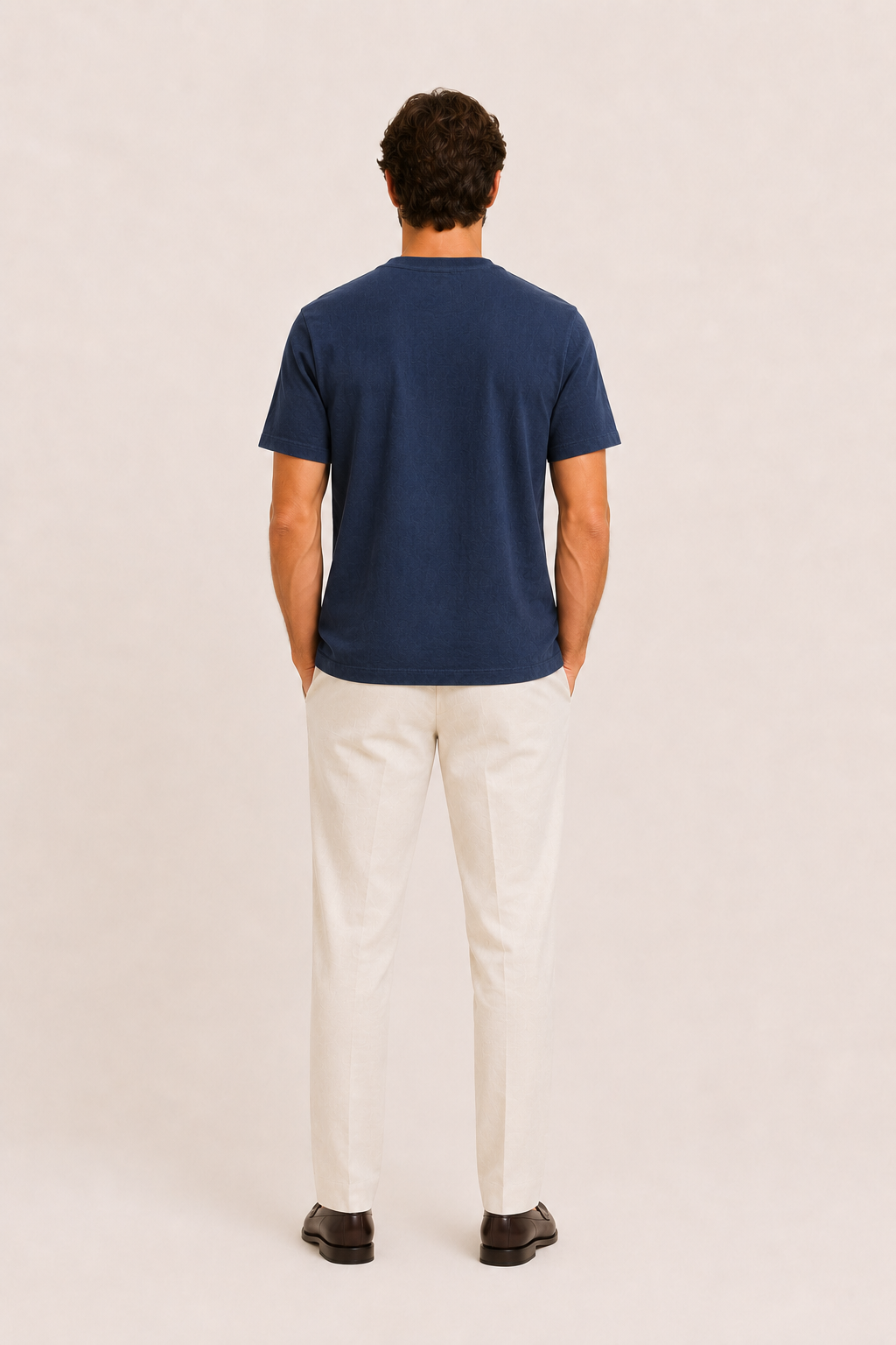 Alano Linen Tee Navy