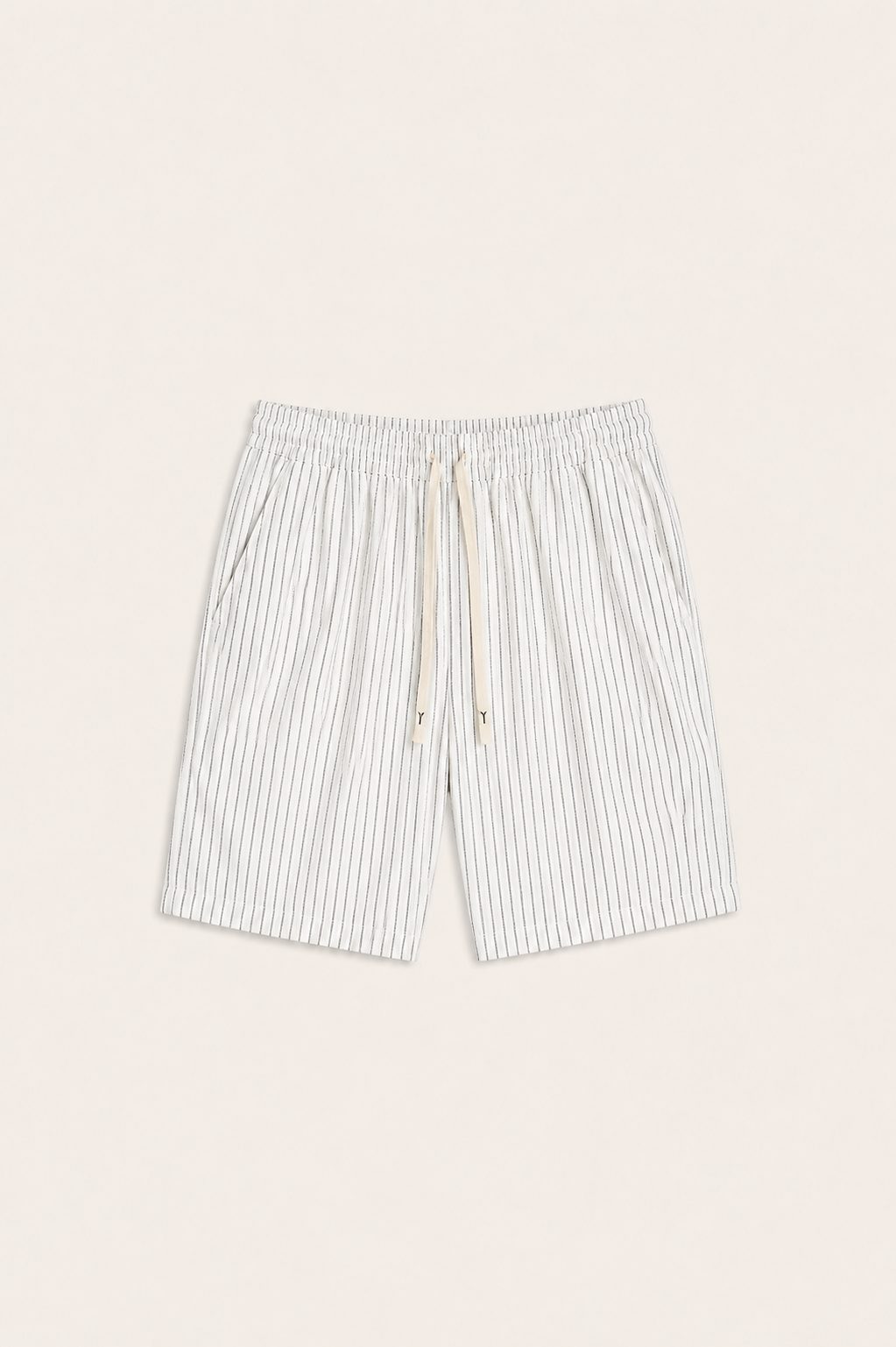 Lenaro Linen Striped Short White