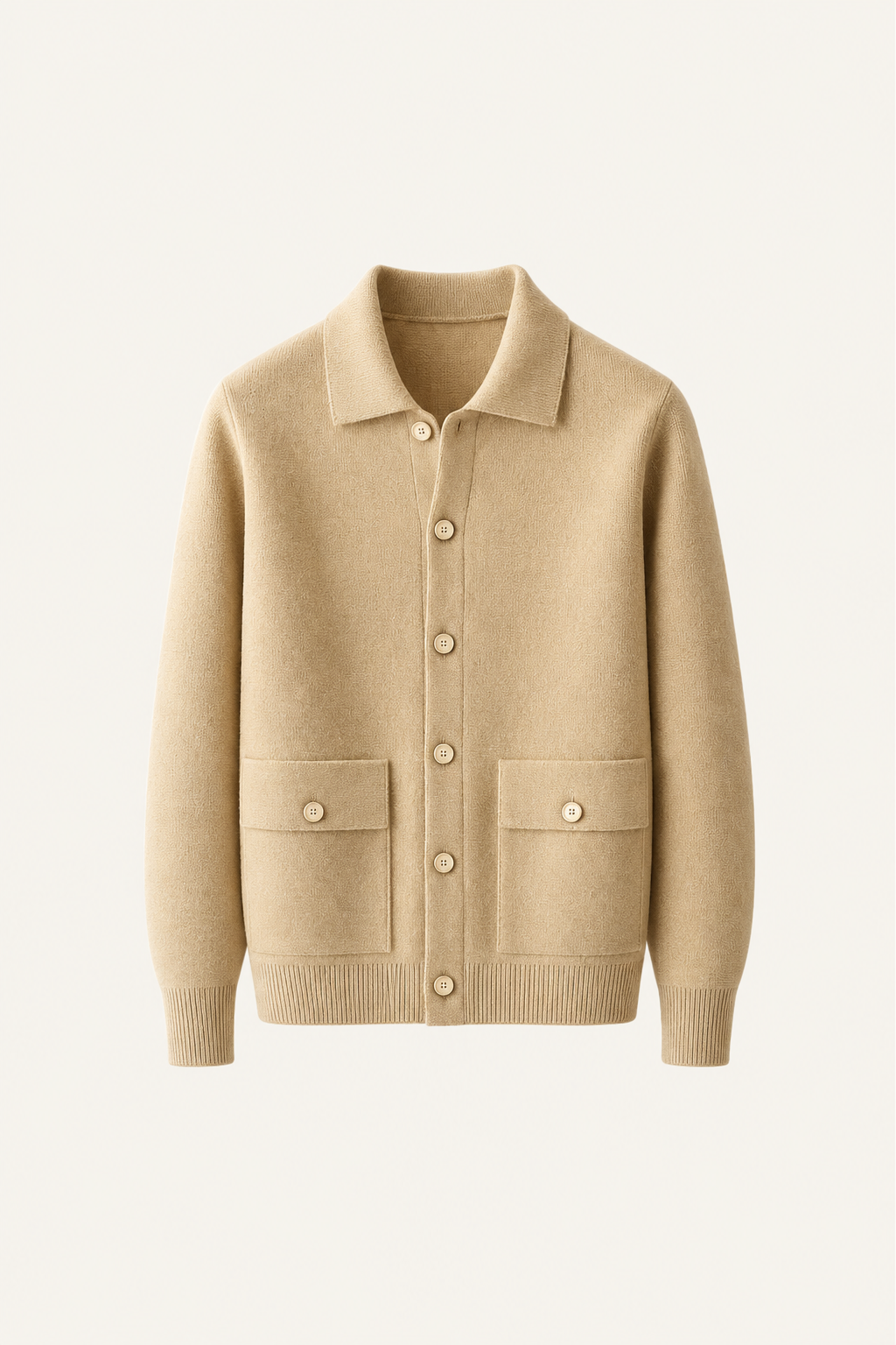Silavo Wool Cardigan Camel