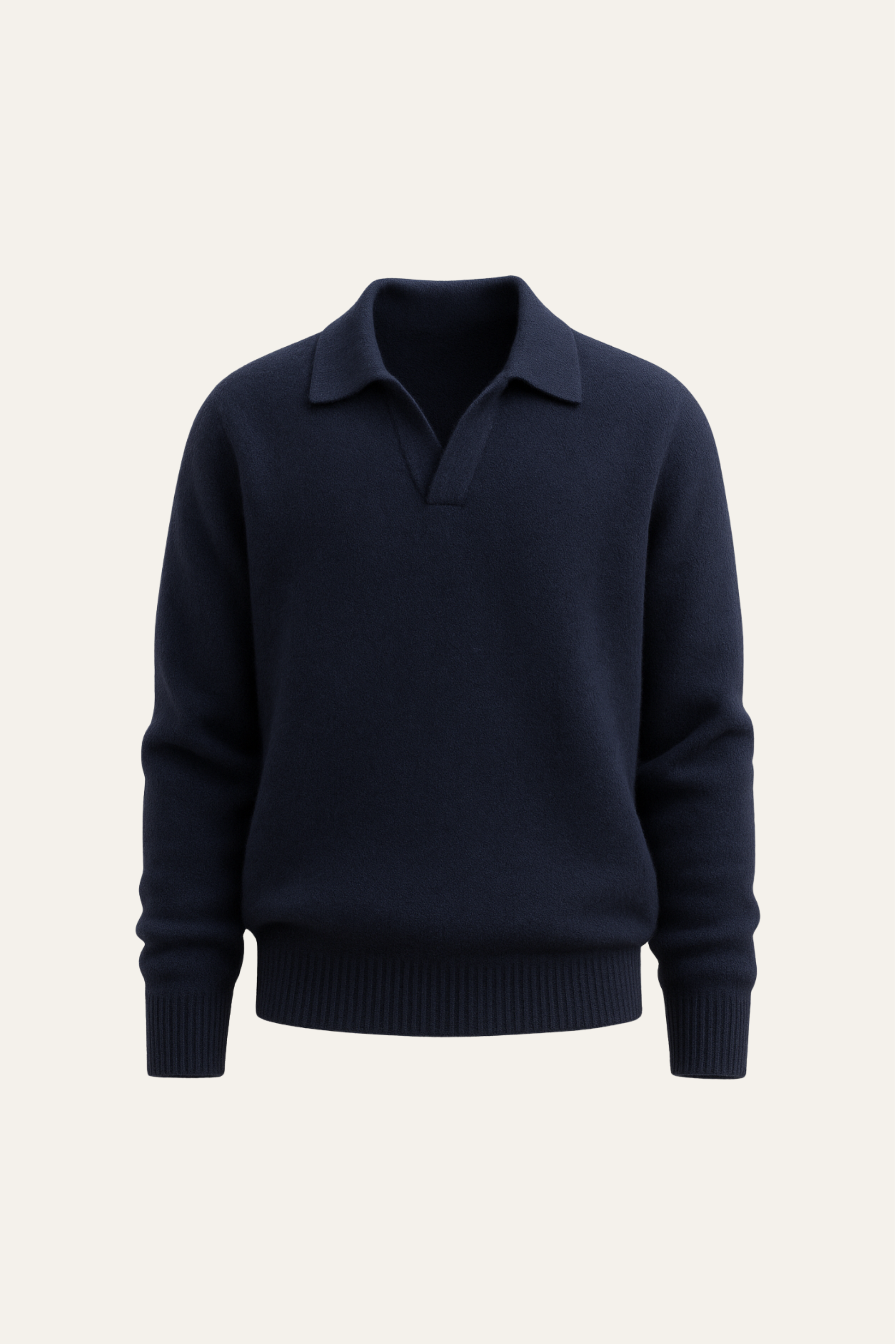 Malero Wool Polo Knit Navy