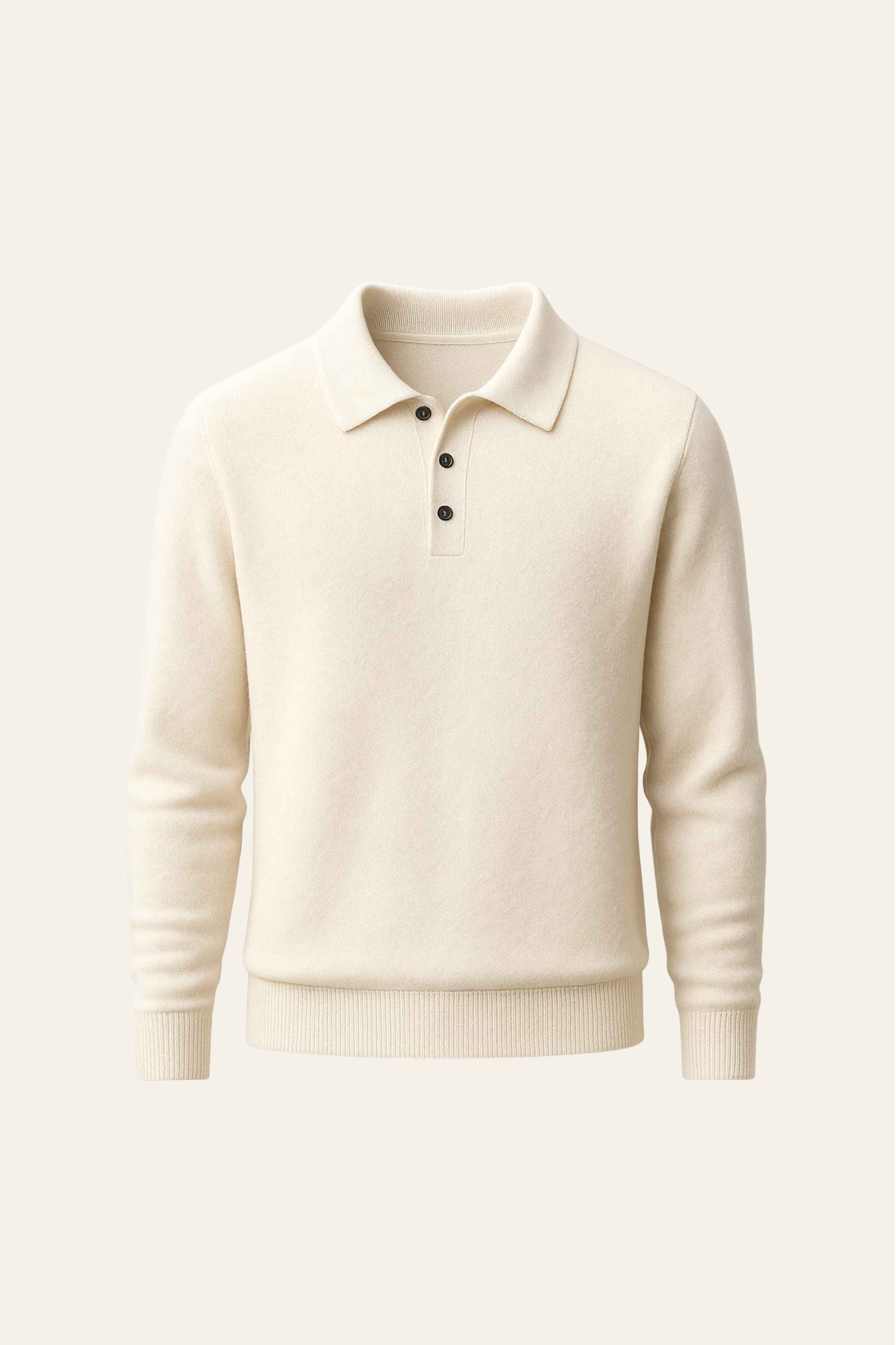 Avarel Wool Polo Knit Cream