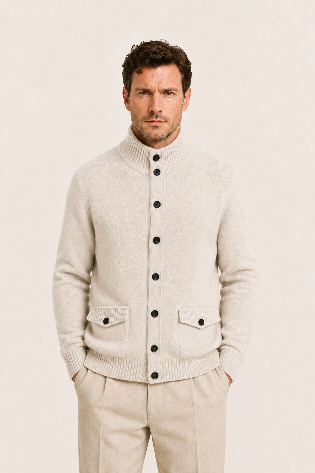 Javino Cashmere Cardigan Sand