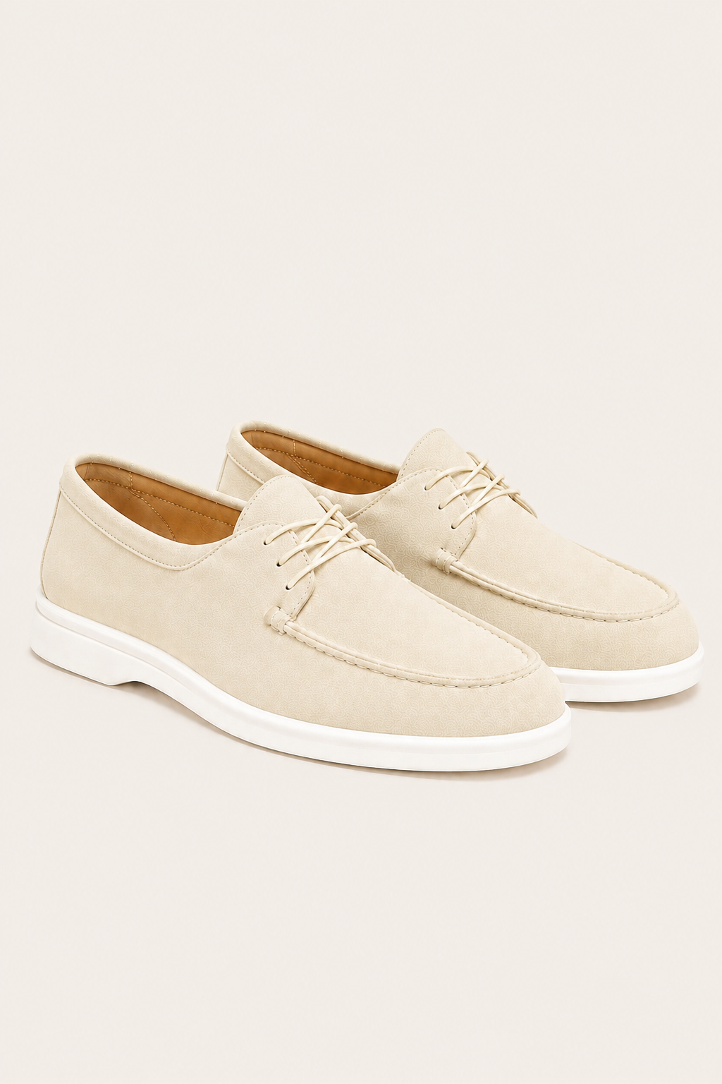 Levaro Laced Loafers Cream